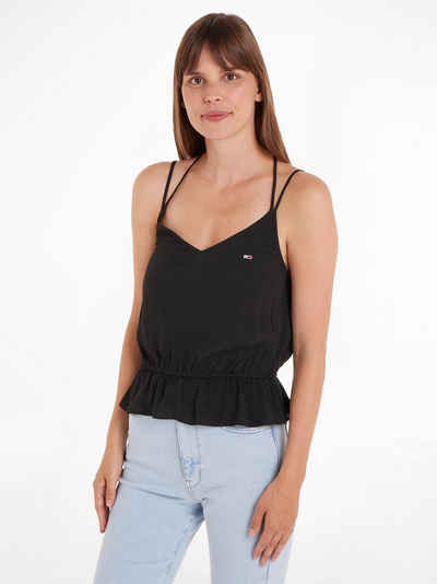 Tommy Jeans Blusentop TJW ESSENTIAL STRAPPY TOP mit Tommy Jeans Logo