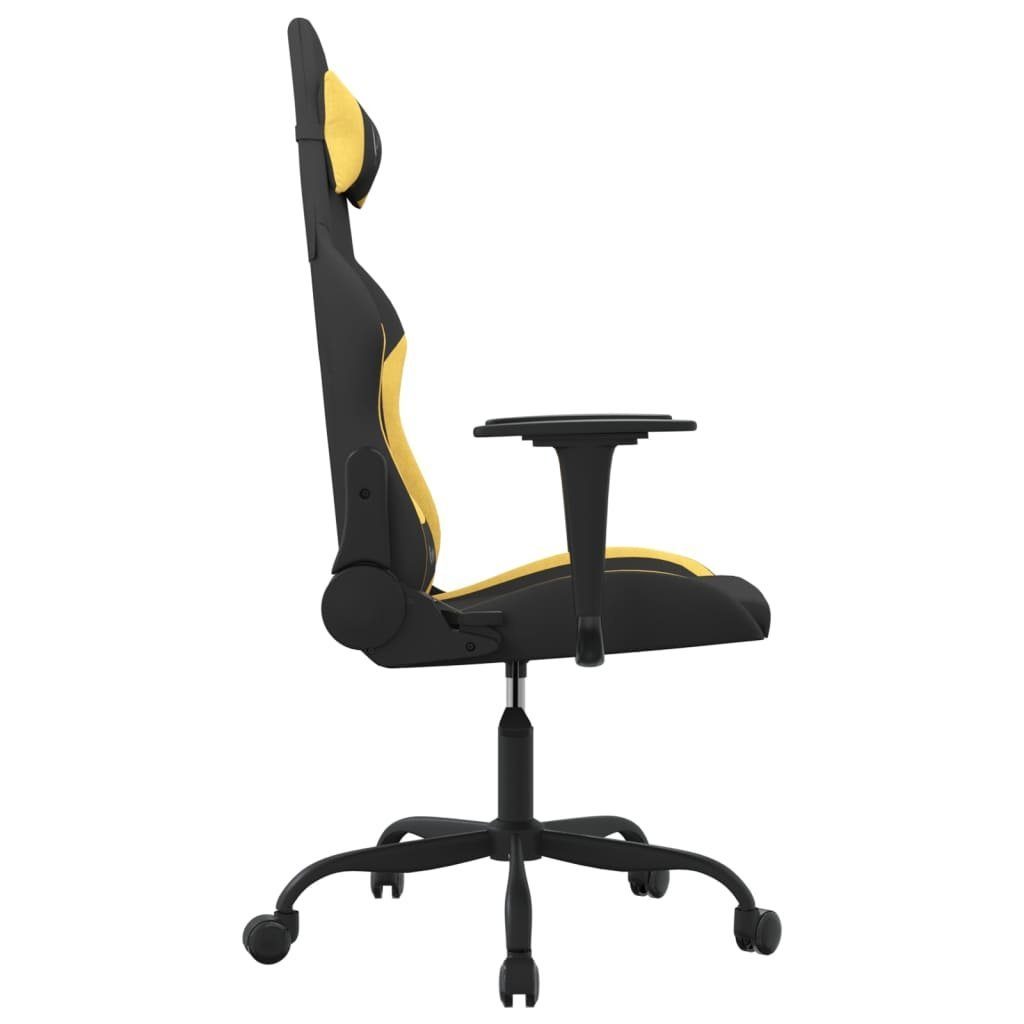 Massagefunktion Gaming-Stuhl Schwarz Stoff Gaming-Stuhl St) | Hellgelb (1 Hellgelb vidaXL und mit Gelb