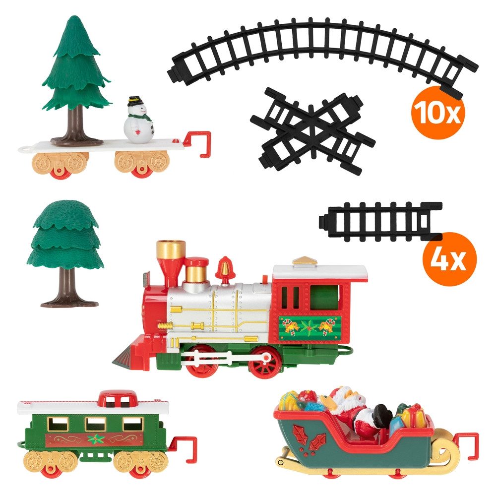 ECD Germany Weihnachtsfigur Weihnachtszug Set 22 Teile Weihnachtsbahn Spiel günstig online kaufen