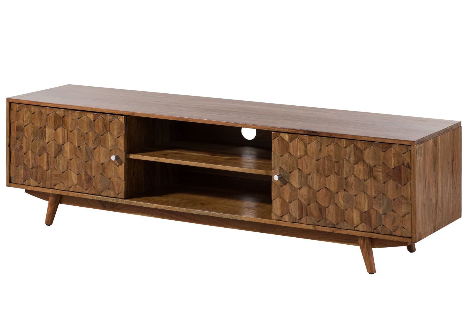 Massivmoebel24 TV-Board MOSAYK Akazie Massivholz natur (Massivholz montiert 48 kg MOSAYK), Akazie 170x42x48 cm (BxTxH) natur lackiert. € 479,90