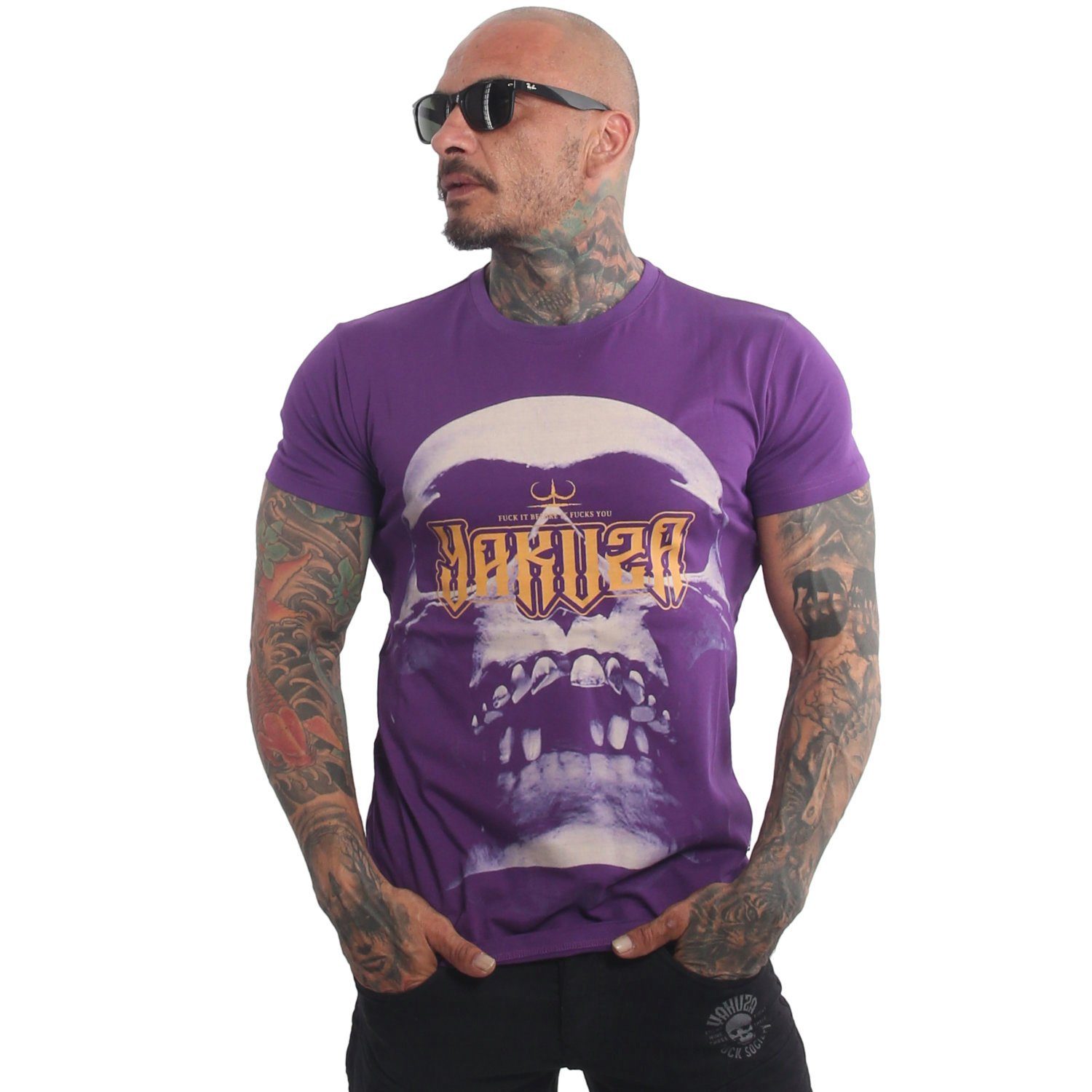 YAKUZA T-Shirt Ghost Skull prism violet