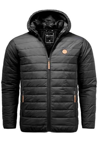 Amaci&Sons Steppjacke ROANOKE Steppjacke Herren Outdoor Basic Patch Kapuzen Jacke