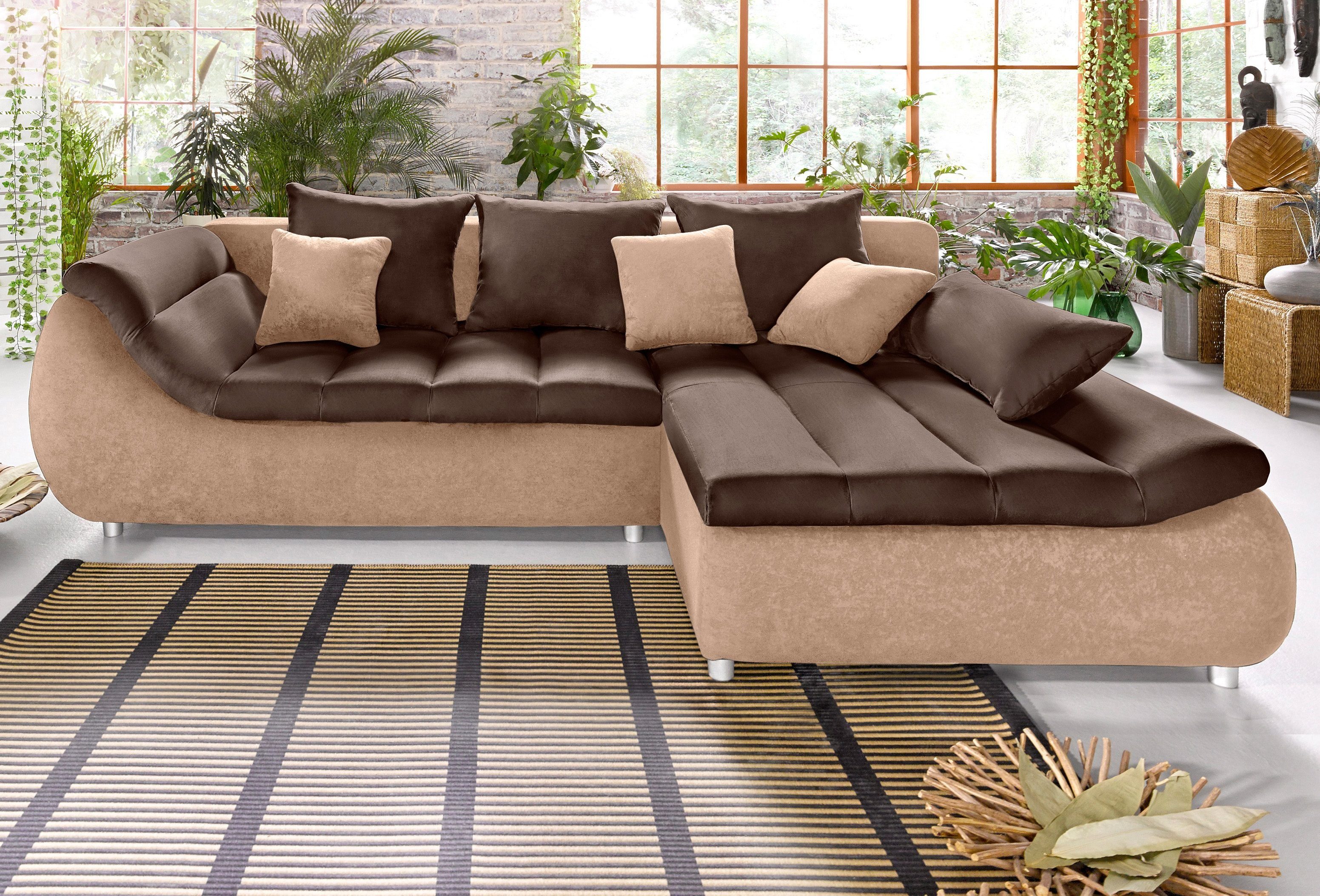 Ecksofa Imolla modern, Breite 270cm, bequem, aktuelle Steppung im Sitz, L-Form