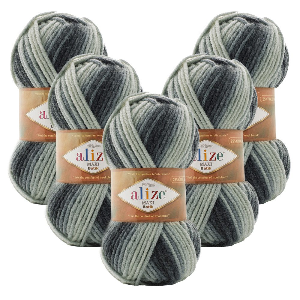 5 x ALIZE SUPERLANA MAXI BATIK 7786