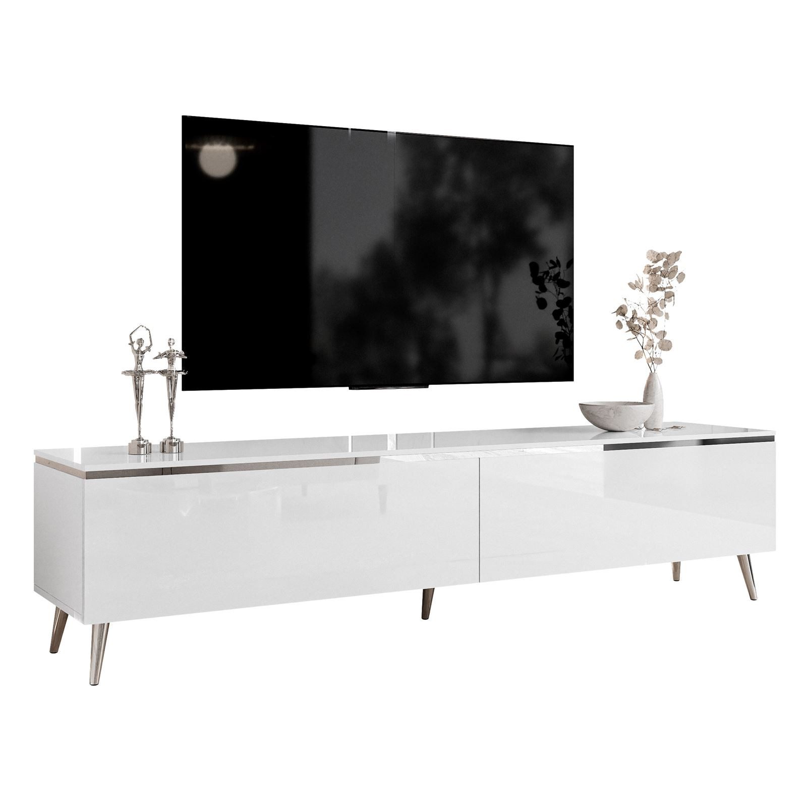 Lookway TV-Schrank AURORA SILVER auf Beinen günstig online kaufen