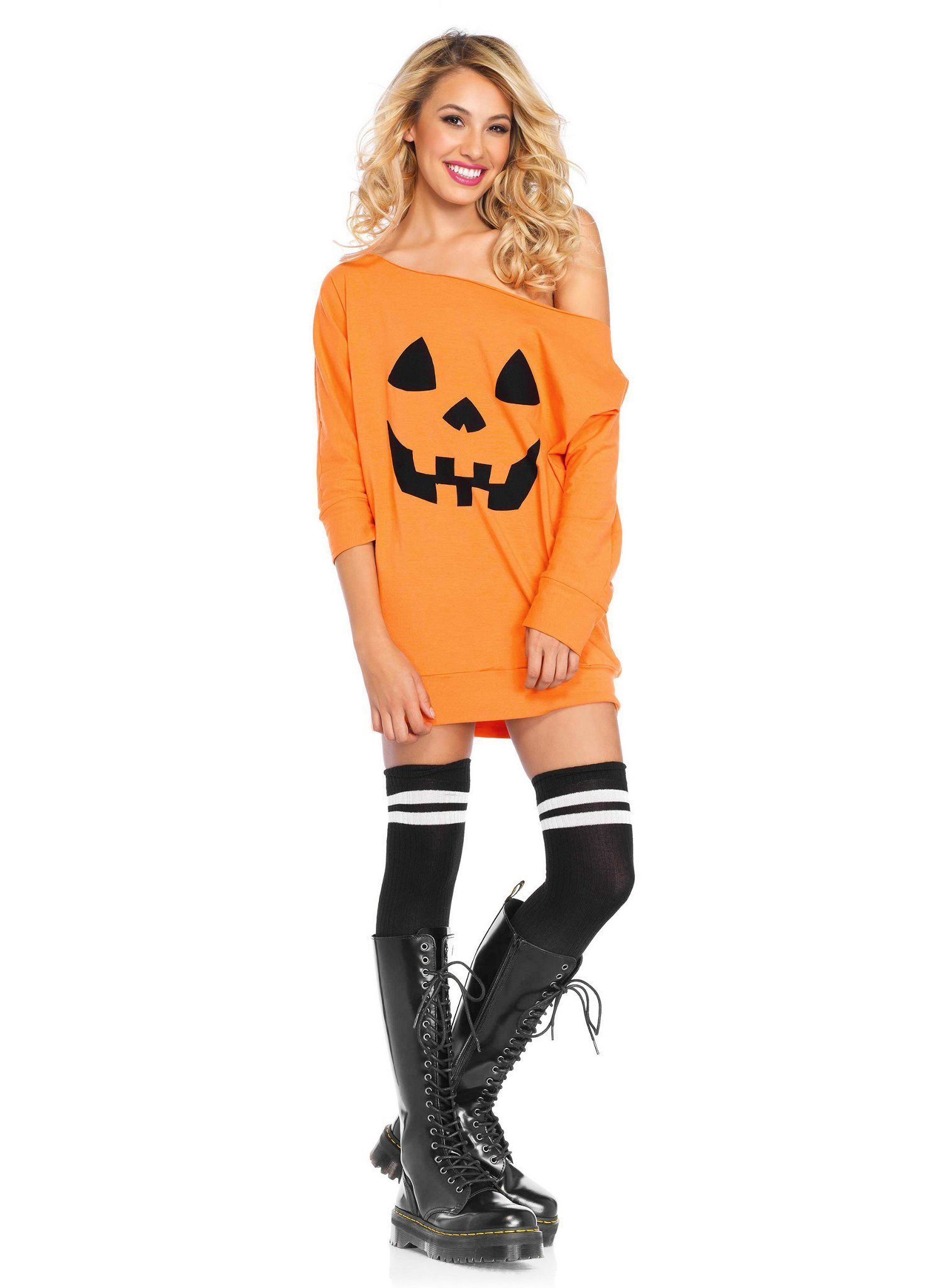 Leg Avenue Kostüm Jerseykleid Kürbis - Halloween Kostüm Damen günstig online kaufen