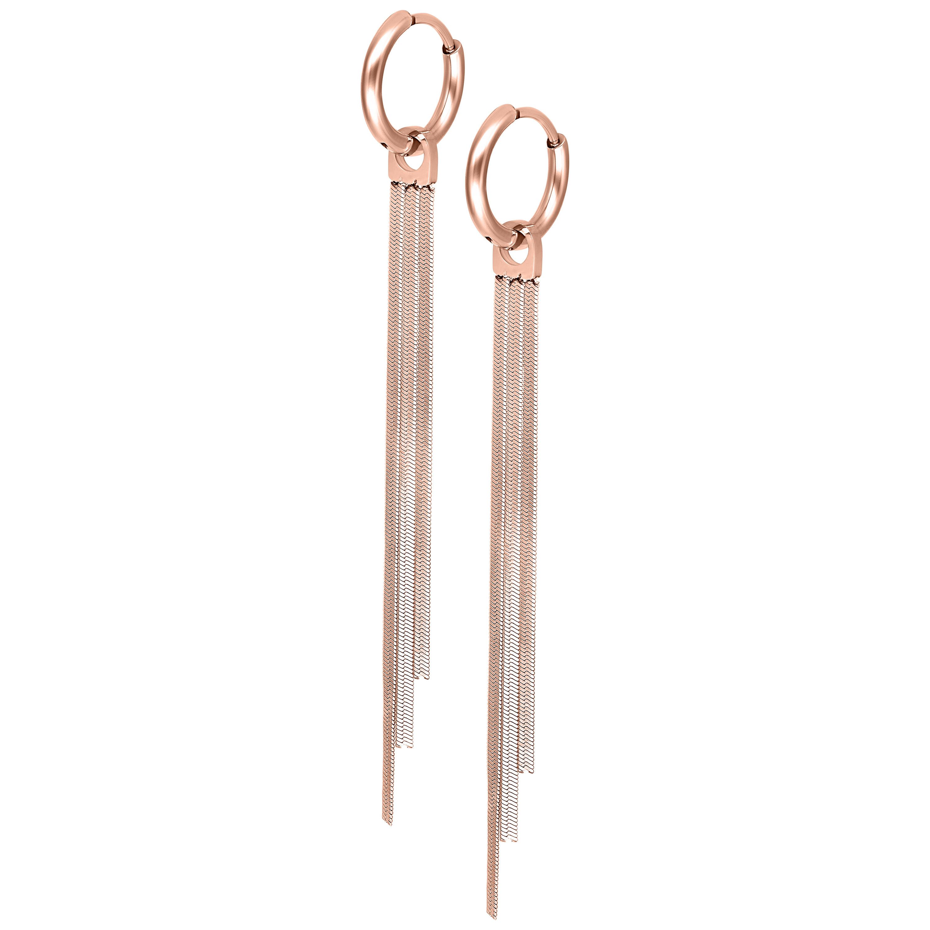 Wildcat Paar Ohrhänger Little Snakechain Hoops - Roségold, Chirurgenstahl 316L - wasserfest, langlebig, hautverträglich
