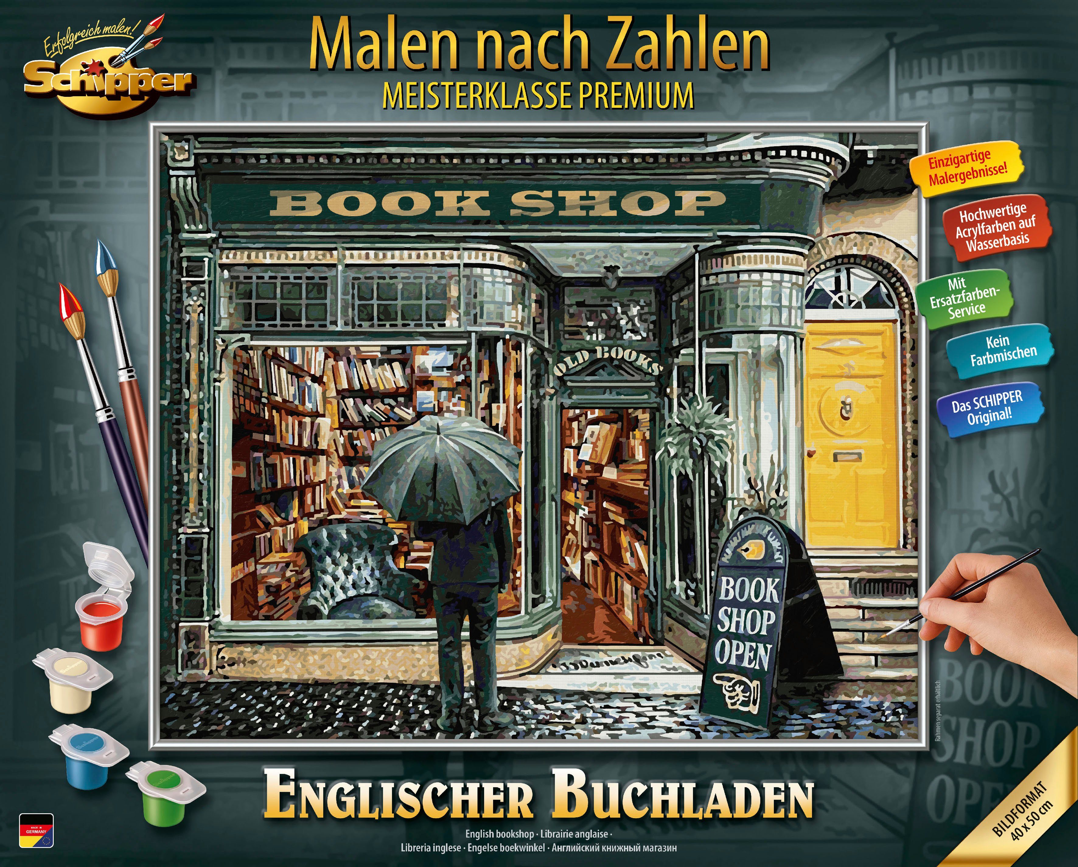 Schipper Malen nach Zahlen Meisterklasse Premium - Englischer Buchladen, Made in Germany