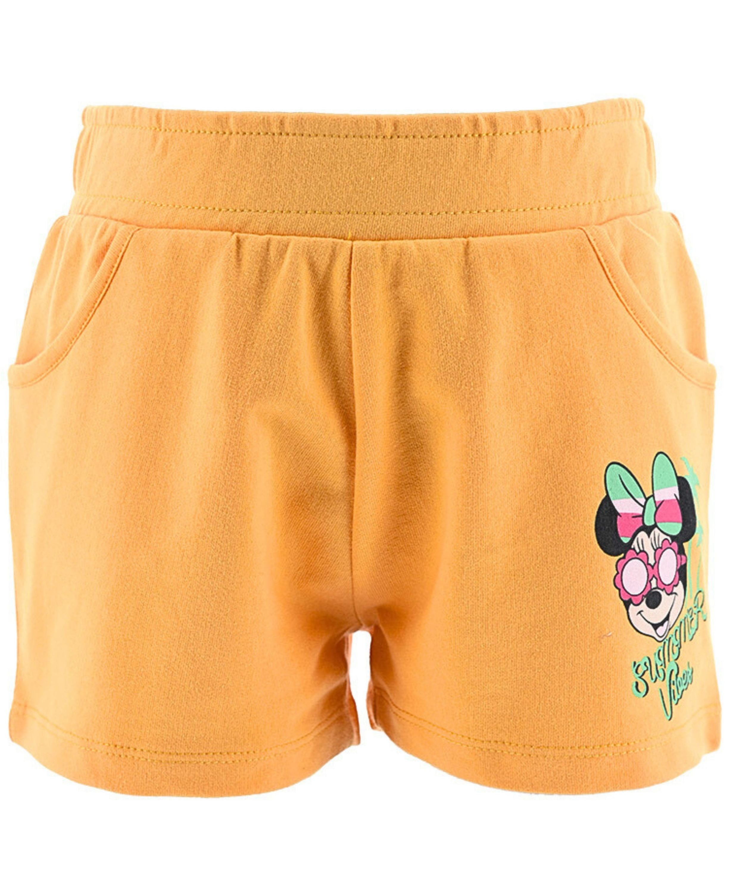 Disney Minnie Mouse Shorts Minnie Maus Summer Vibes Mädchen kurze Hose aus Baumwolle Gr. 98 - 128 cm
