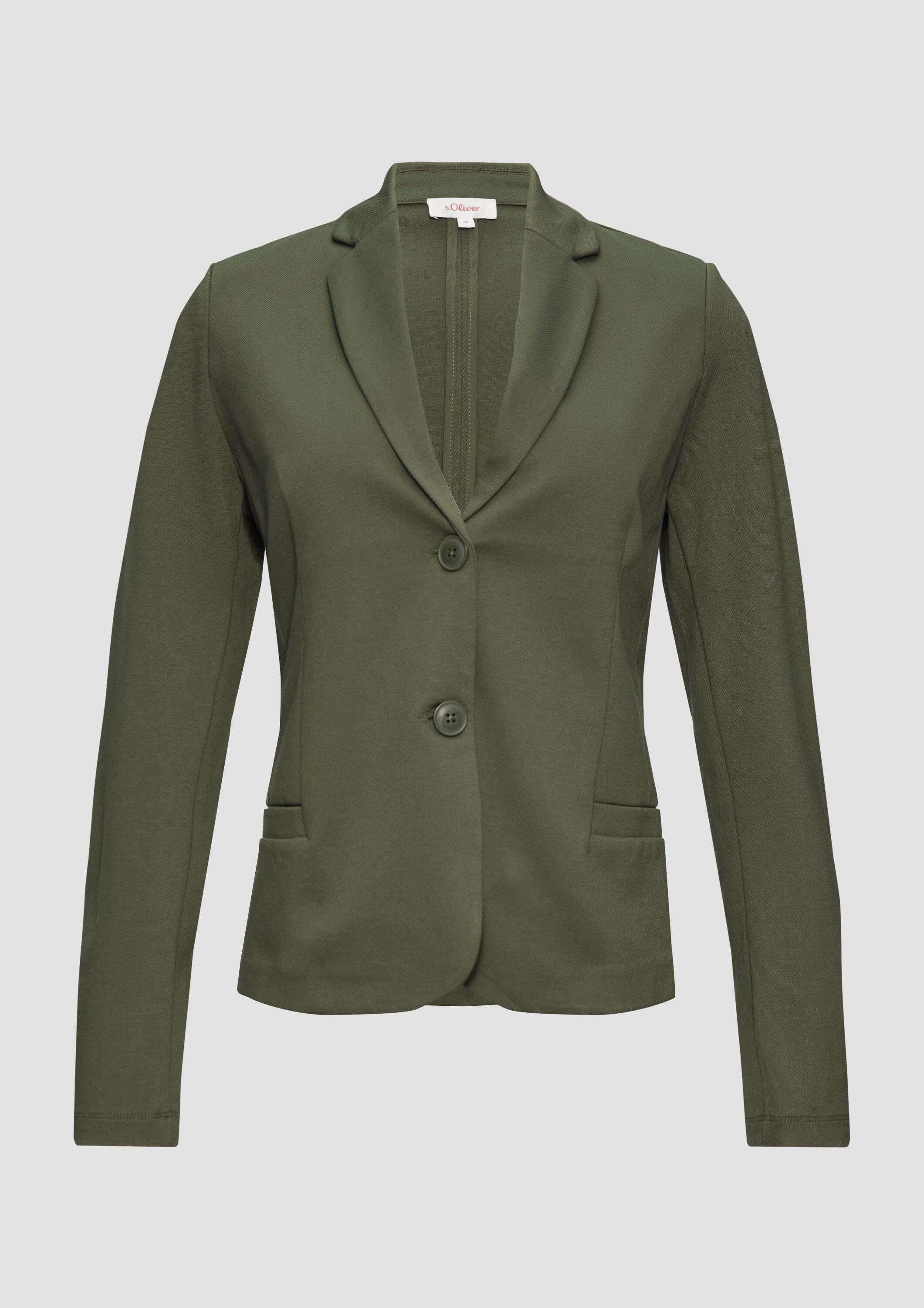 s.Oliver Jackenblazer Indoor-Blazer Jersey-Blazer mit Twillstruktur