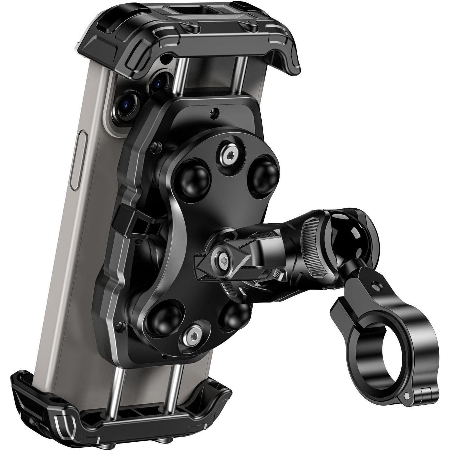 Handy-Halterung Motorrad-Handyhalterung Vibrationsdämpfer Sicherung für 13,7-18,3 cm