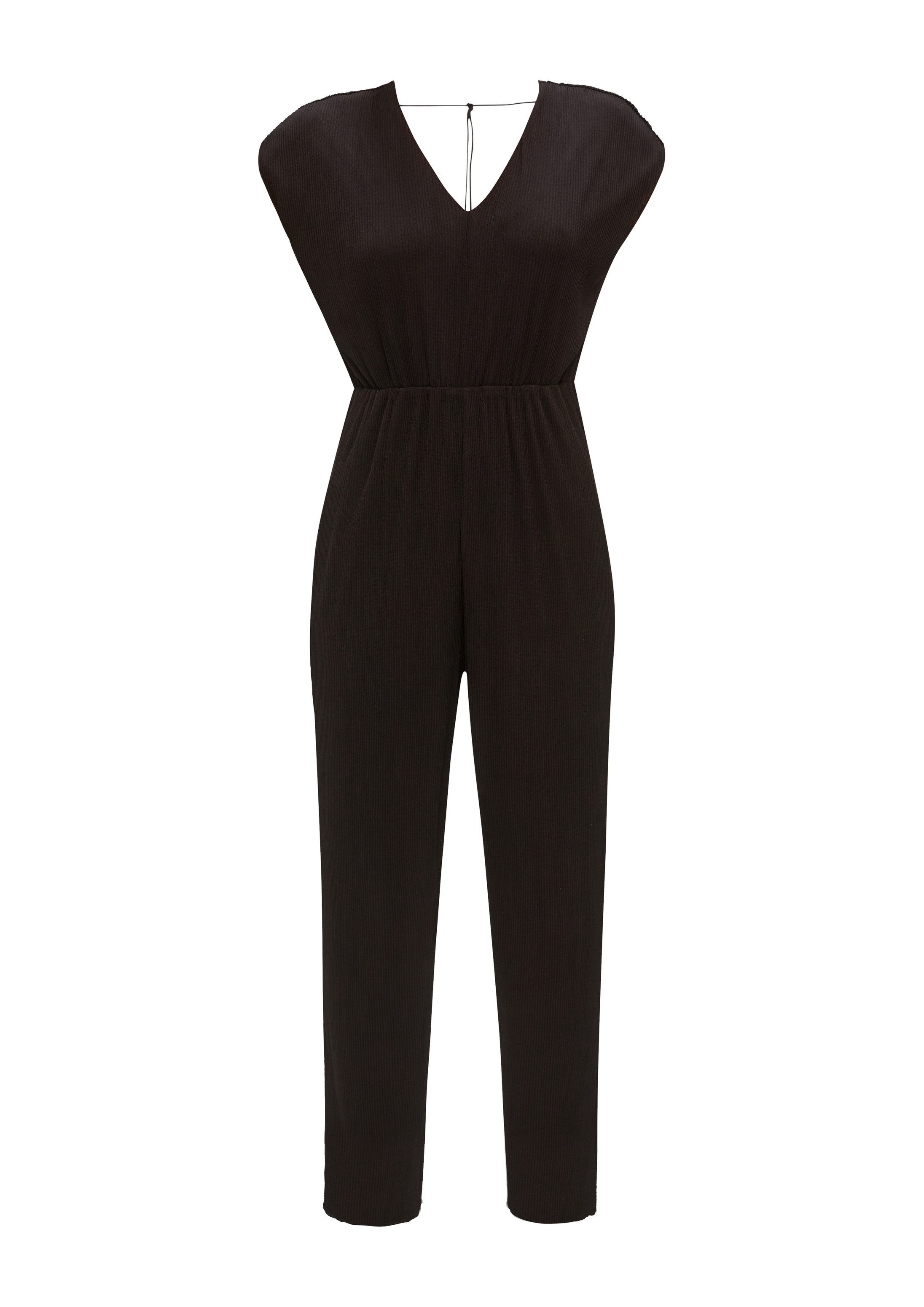 s.Oliver Jumpsuit Overall Plissierter Jumpsuit aus Mesh