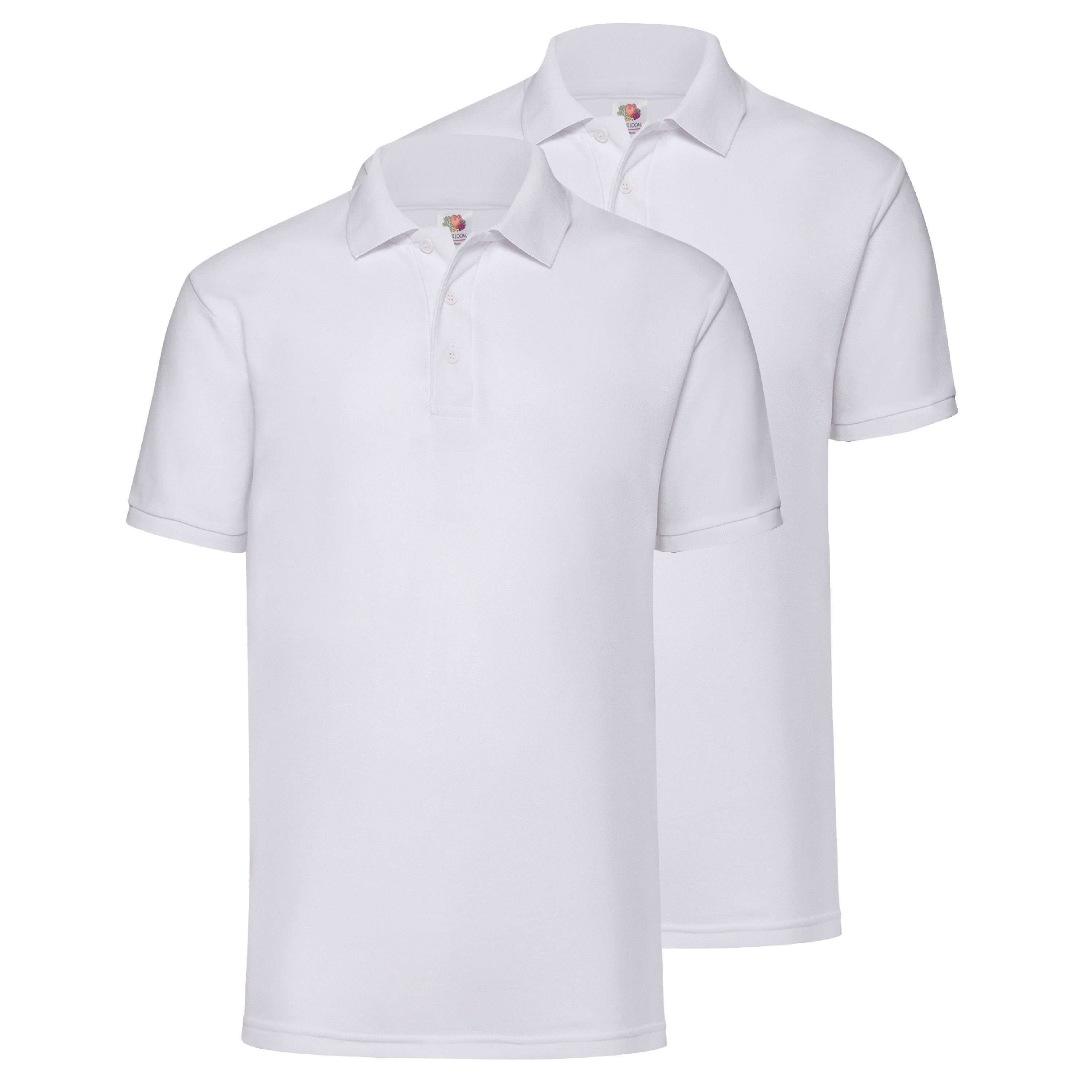 Fruit of the Loom Poloshirt 65/35 Polo weiß