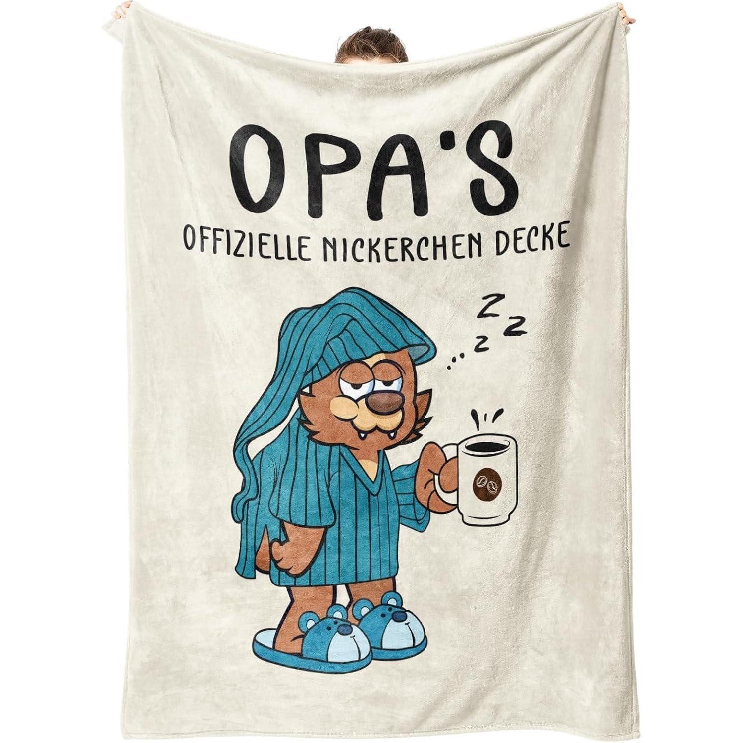 Wohndecke Personalisierte Flanelldecke für Opa Geburtstag Vatertagsgeschenk, Juratar