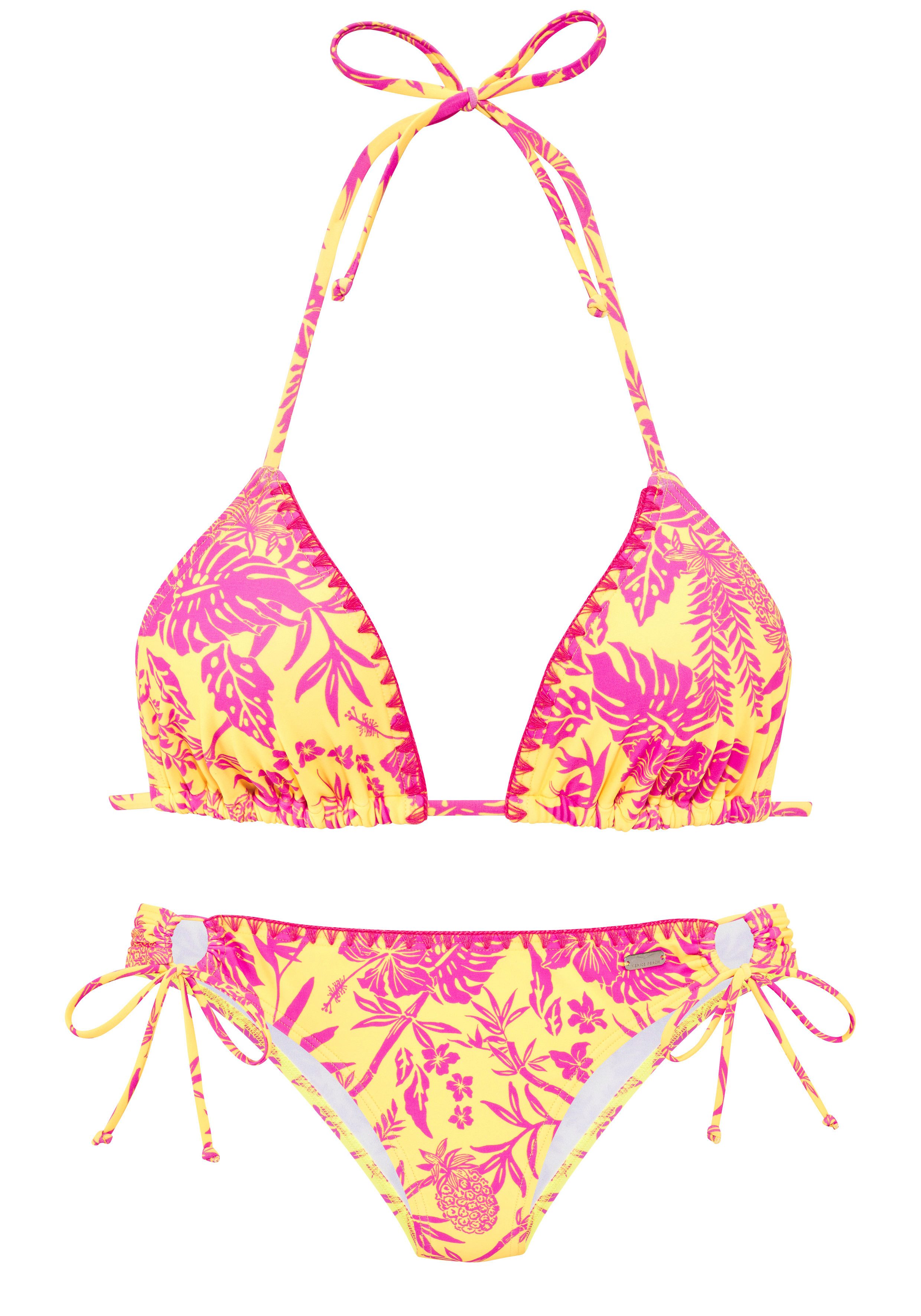 Venice Beach Triangel-Bikini Kensi mit kontrastfarbener Häkelkante – Bild 2 von 4