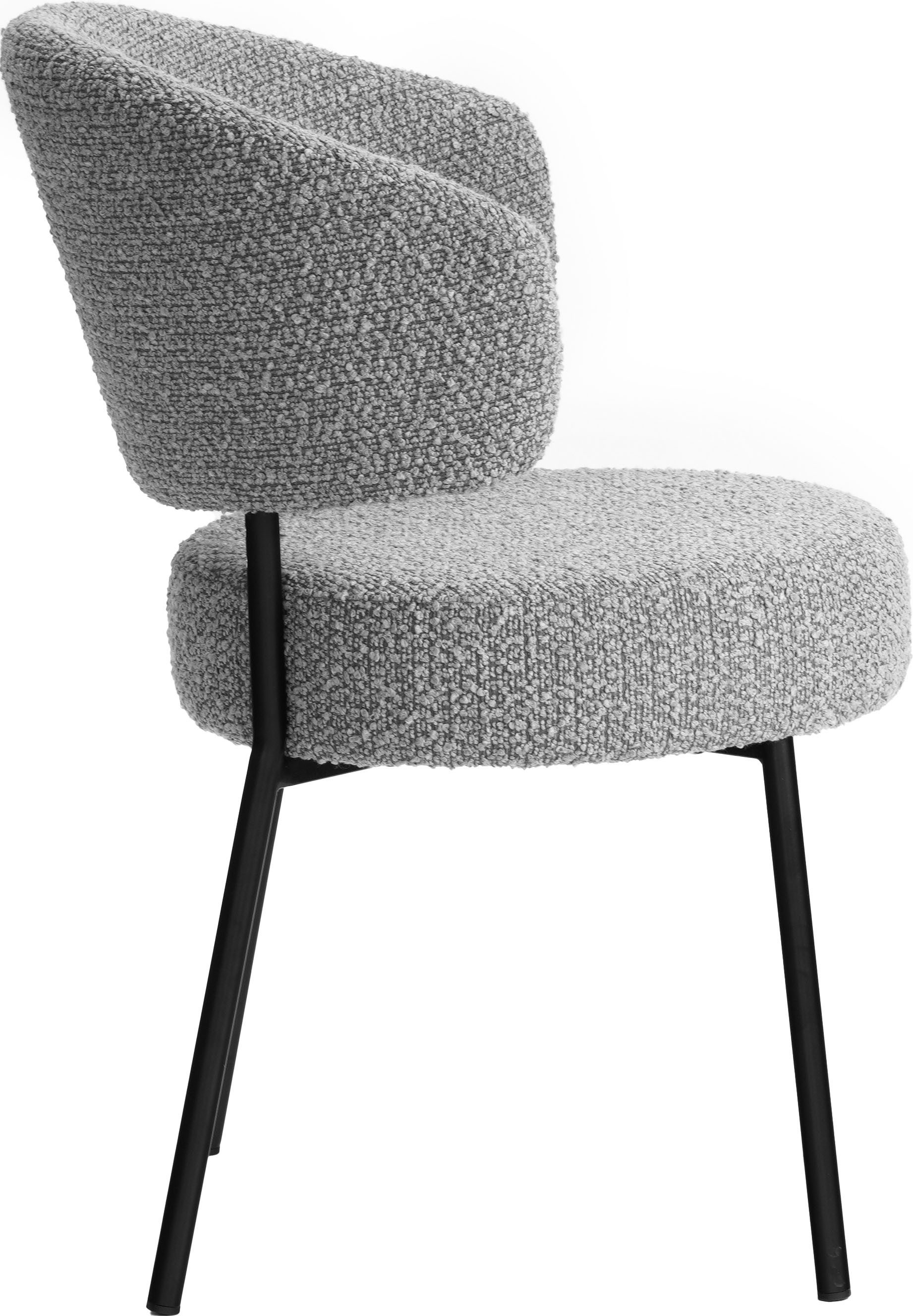 LeGer Home by Lena Gercke Esszimmerstuhl Sölve (Set, 2 St), Boucle Bezugsstoff, Metallgestell, Sitztiefe 48 cm – Bild 5 von 5
