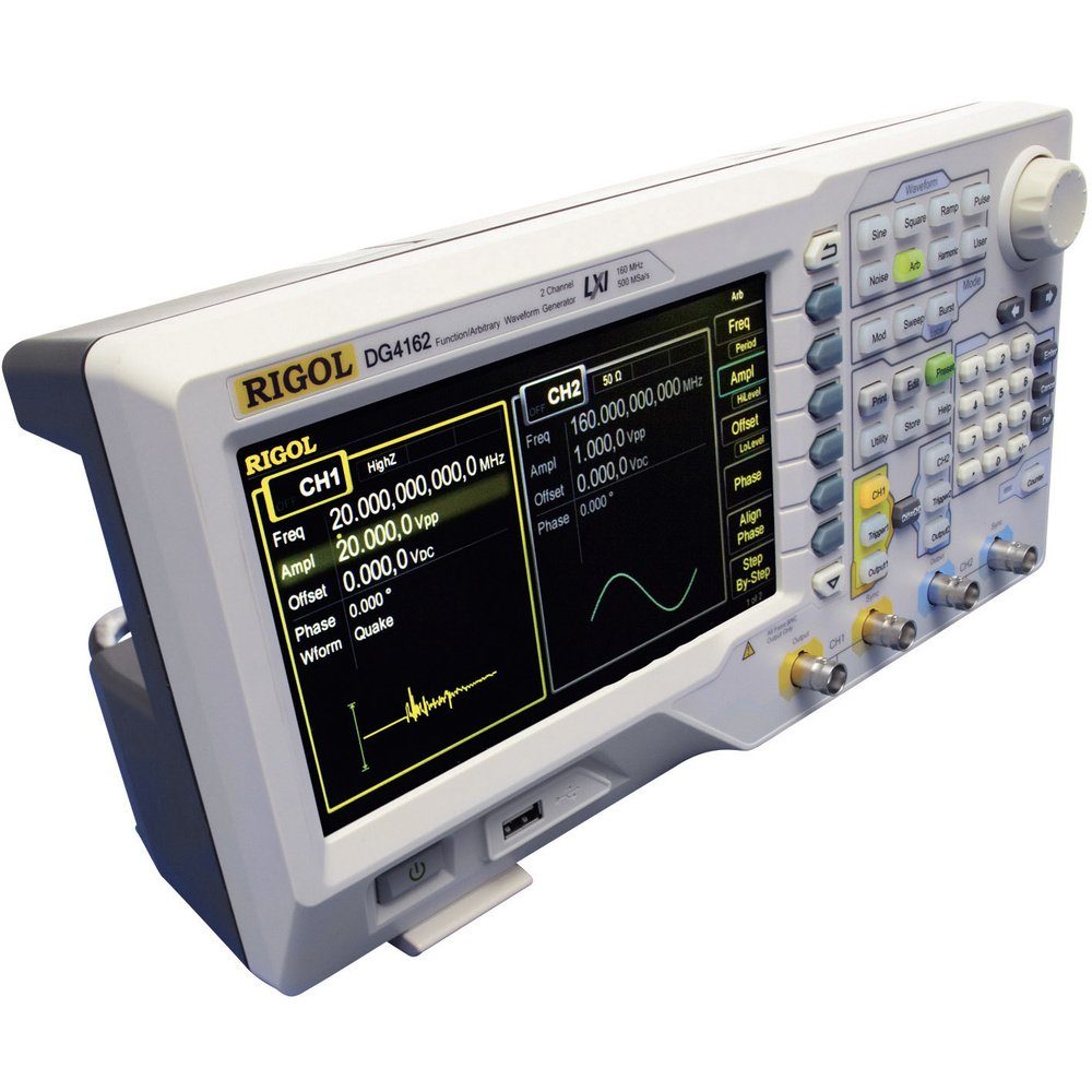 Rigol Rigol DG4162 Funktionsgenerator netzbetrieben 0.000001 Hz - 160 MHz Labor-Netzteil