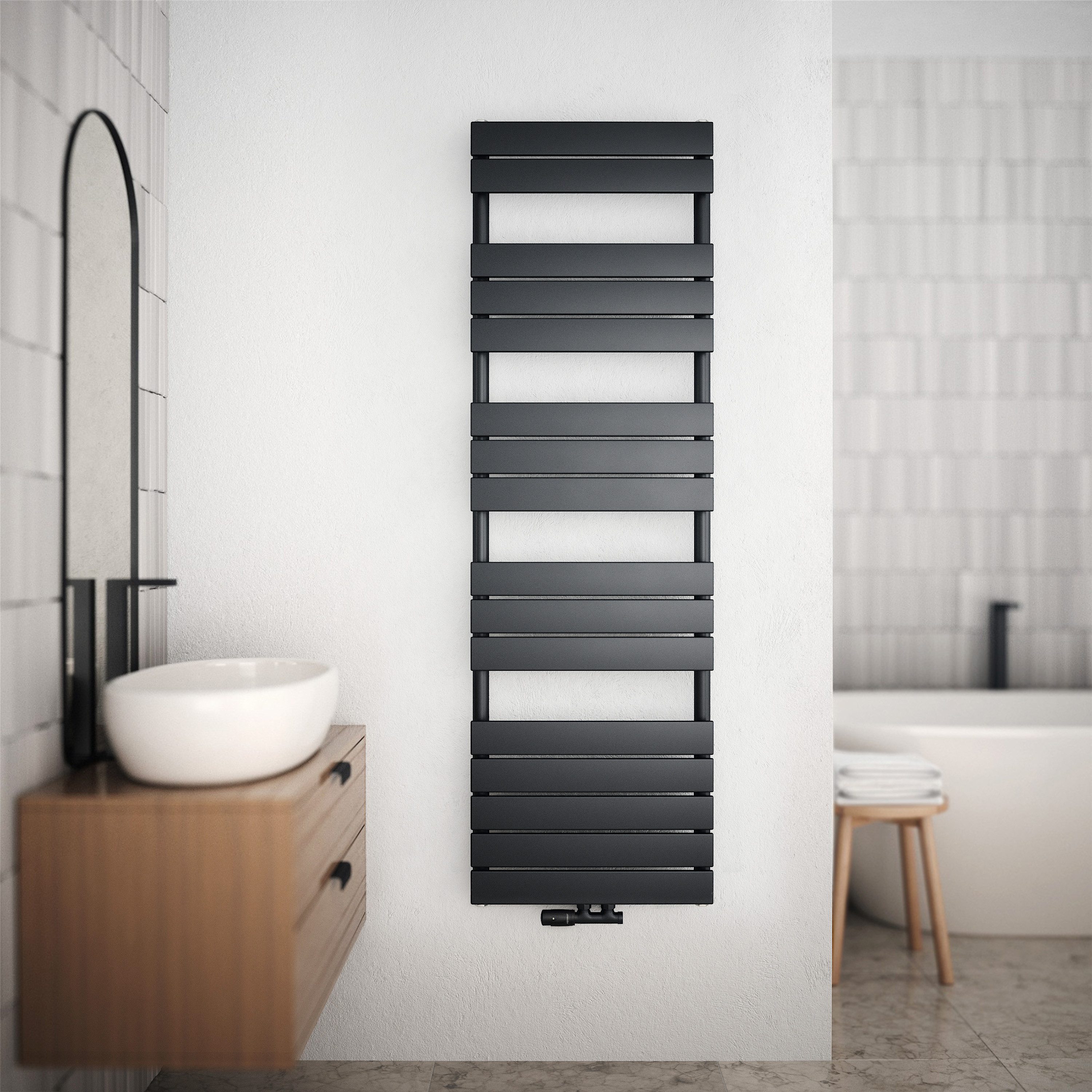 Aquabad® Badheizkörper AUREA Handtuch Heizkörper Mittelanschluss günstig online kaufen
