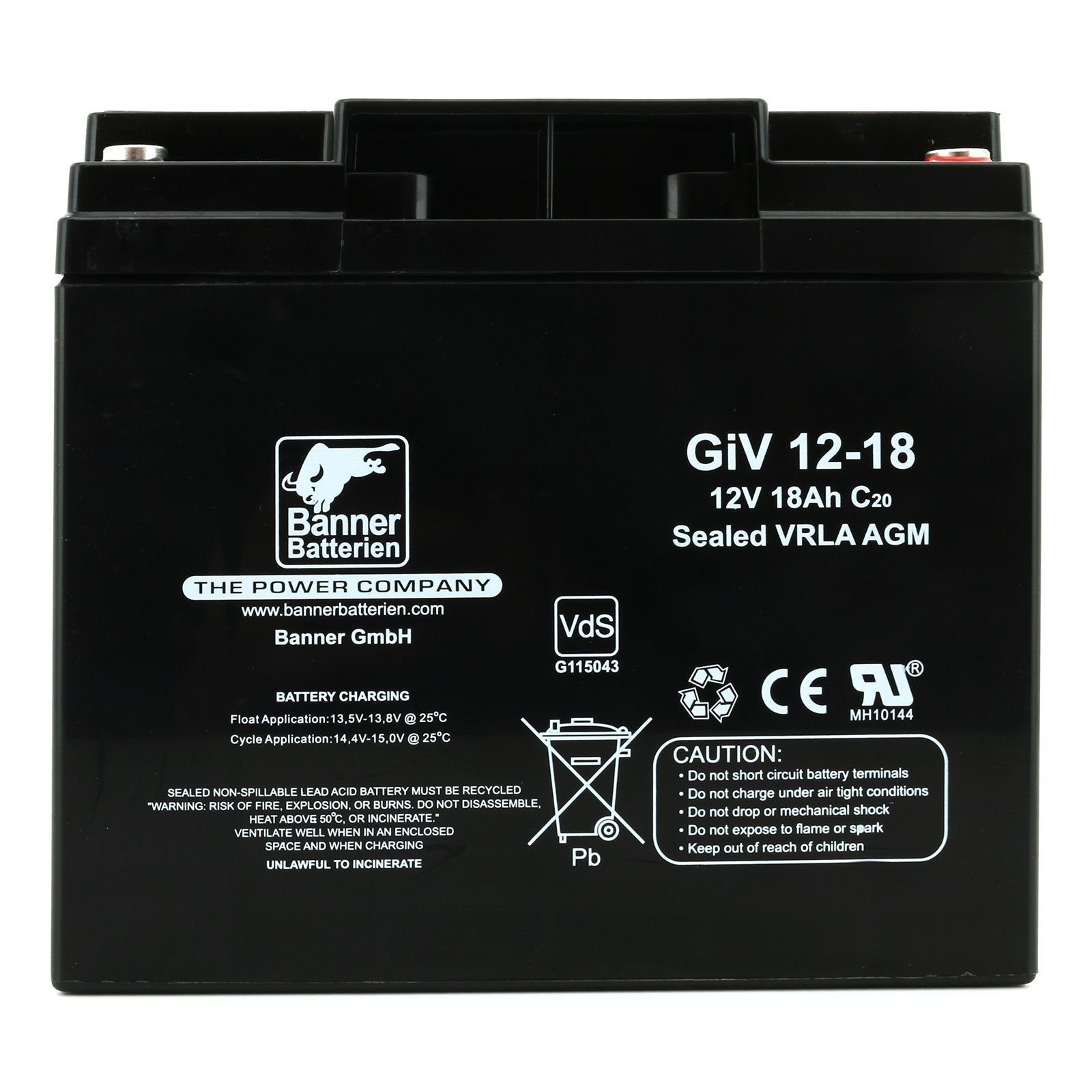 Batterie, 12-18 18 Banner by Batterie 12-18 Ah Stand 12 GIV 18 Ah 12 Batterien Bull Volt GIV Volt