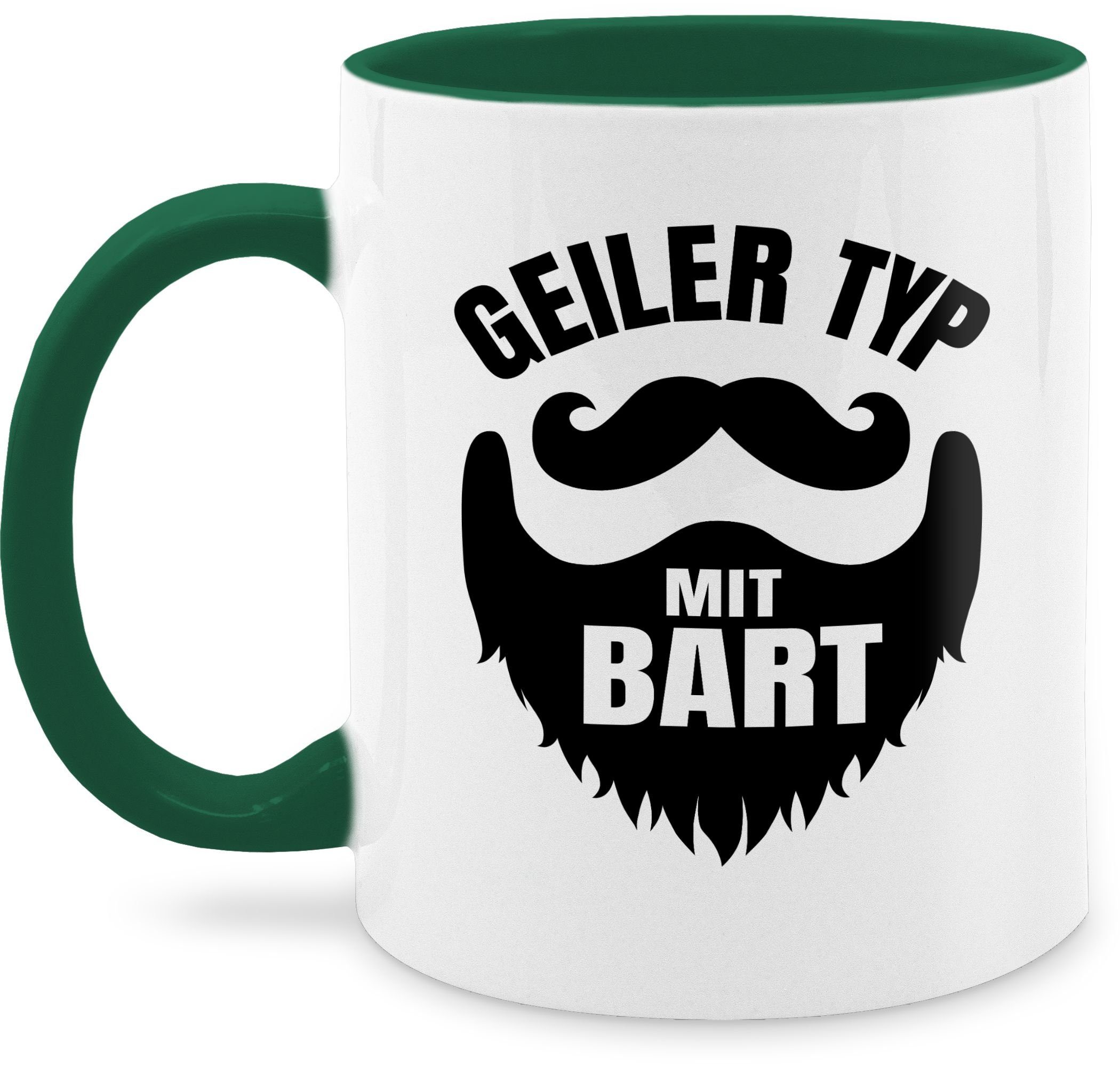 3 Geiler Keramik, Petrolgrün Bart Tasse Sprüche - für Statement Shirtracer Geschenk Typ Bartträger mit Männer Bärten,