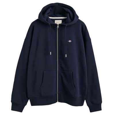 Gant Sweater Damen Sweatjacke - REGULAR SHIELD ZIP HOODIE