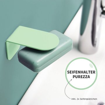 bremermann Seifenspender Magnet Seifenhalter PUREZZA hellgrün, (Komplett-Set)