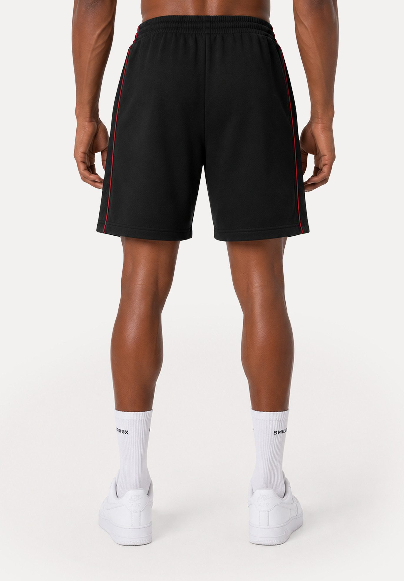 Smilodox Shorts Iseo Herren, FILA Jogger, Regular Fit, Baumwolle, für Sport, Freizeit FILA Kollaboration, Side Stripes, Rippbund, Tapered Leg