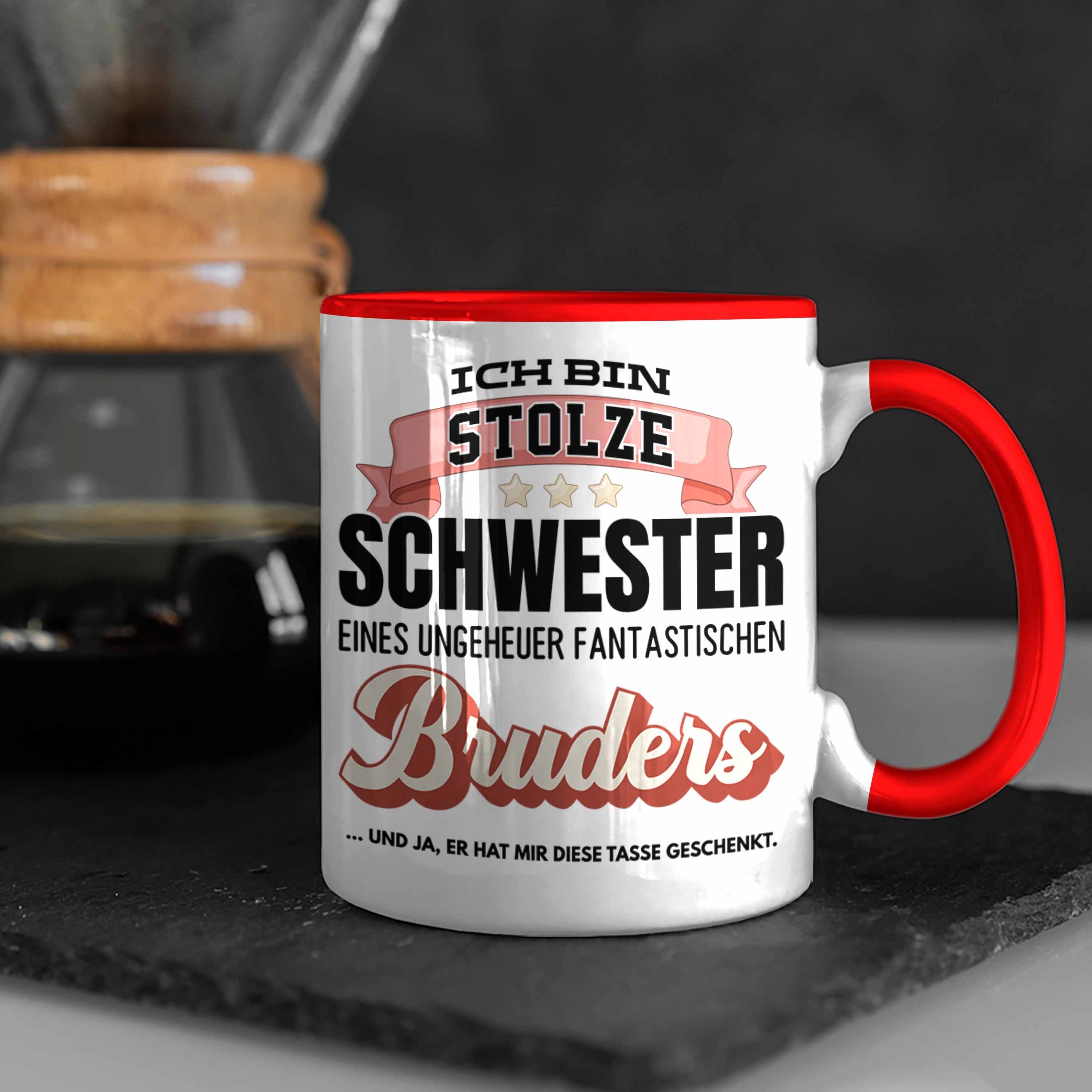 Hat Trendation Geschenkideen Trendation Ja Spruch von für Rot Und Mir Tasse Geschenkt Tasse mit Tasse Tassen - Bruder Schwester Geschenk Schwester Geburtstag Beste diese Er