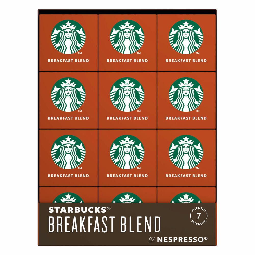 NESPRESSO Kaffee Starbucks Breakfast Blend 12er Set, 12 x