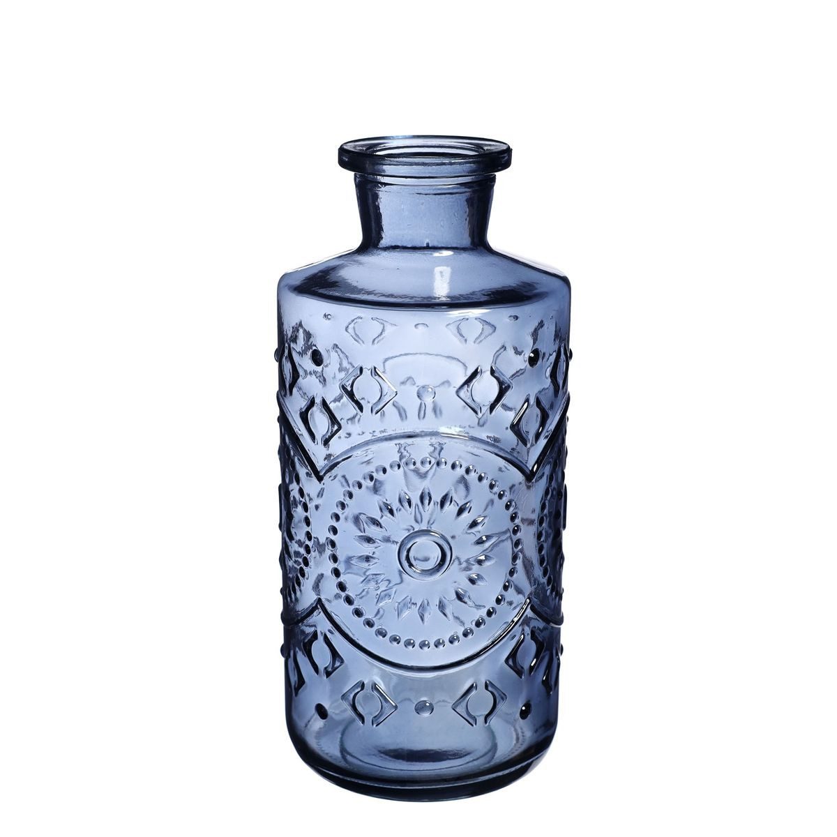 NaDeco Dekovase Glasvase "Berlin" in Dunkelblau, Höhe 21cm, Durchmesser 9cm günstig online kaufen