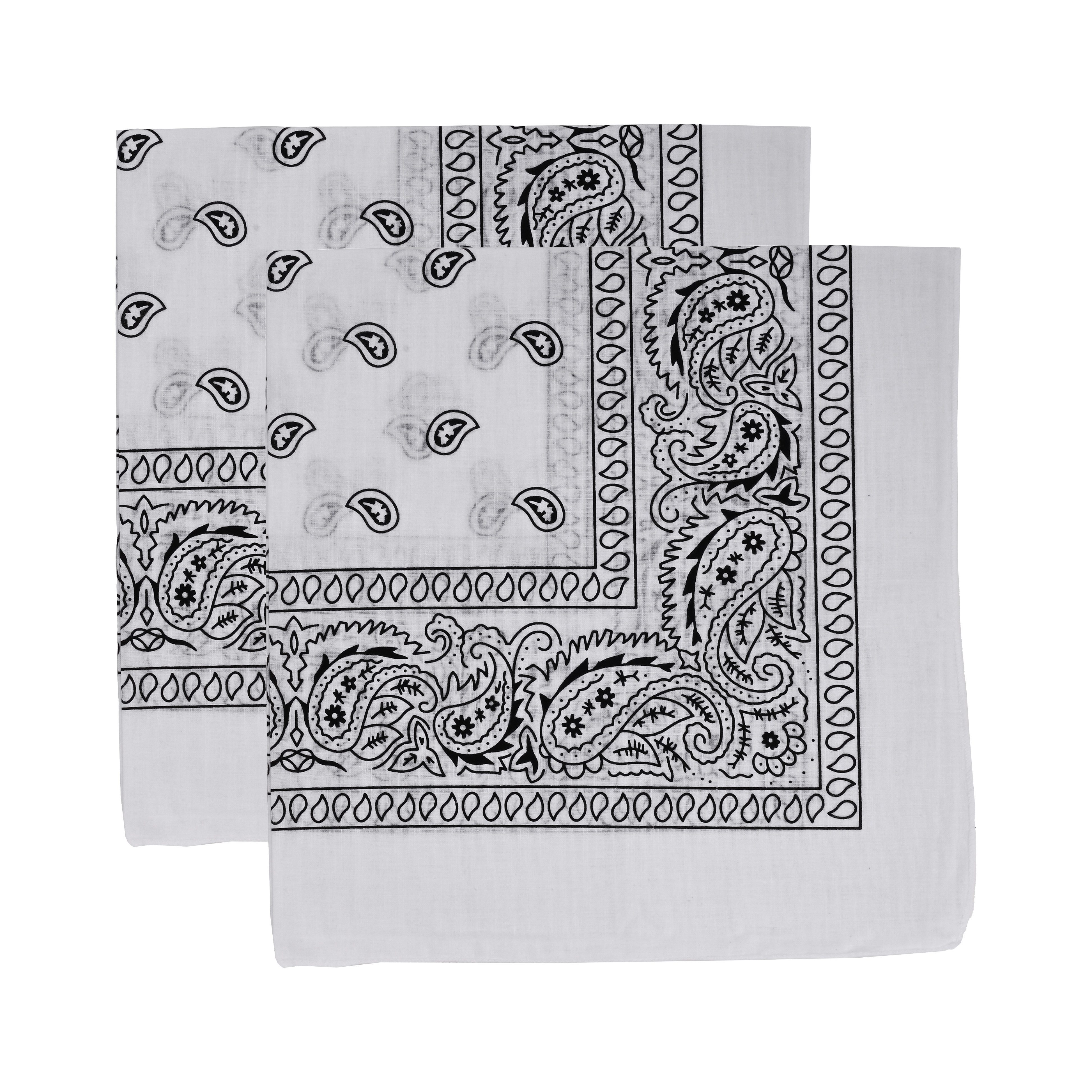 Goodman Design Bandana Klassische Paisley-Bandanas – 2er Set, 55 × 55 cm, (Spar-Set, 2er Pack), Leichtes Material – angenehm bei warmem und kühlem Wetter