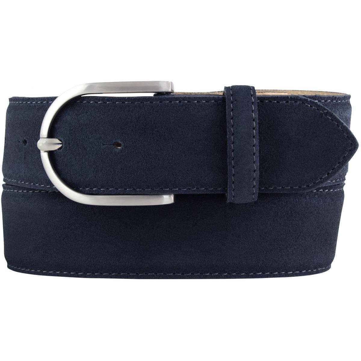 tolle Steckdose BELTINGER Ledergürtel Damen-Gürtel 4 für Marine, 40mm Silber Velour-Gürtel - Veloursleder - Damen aus Wi cm