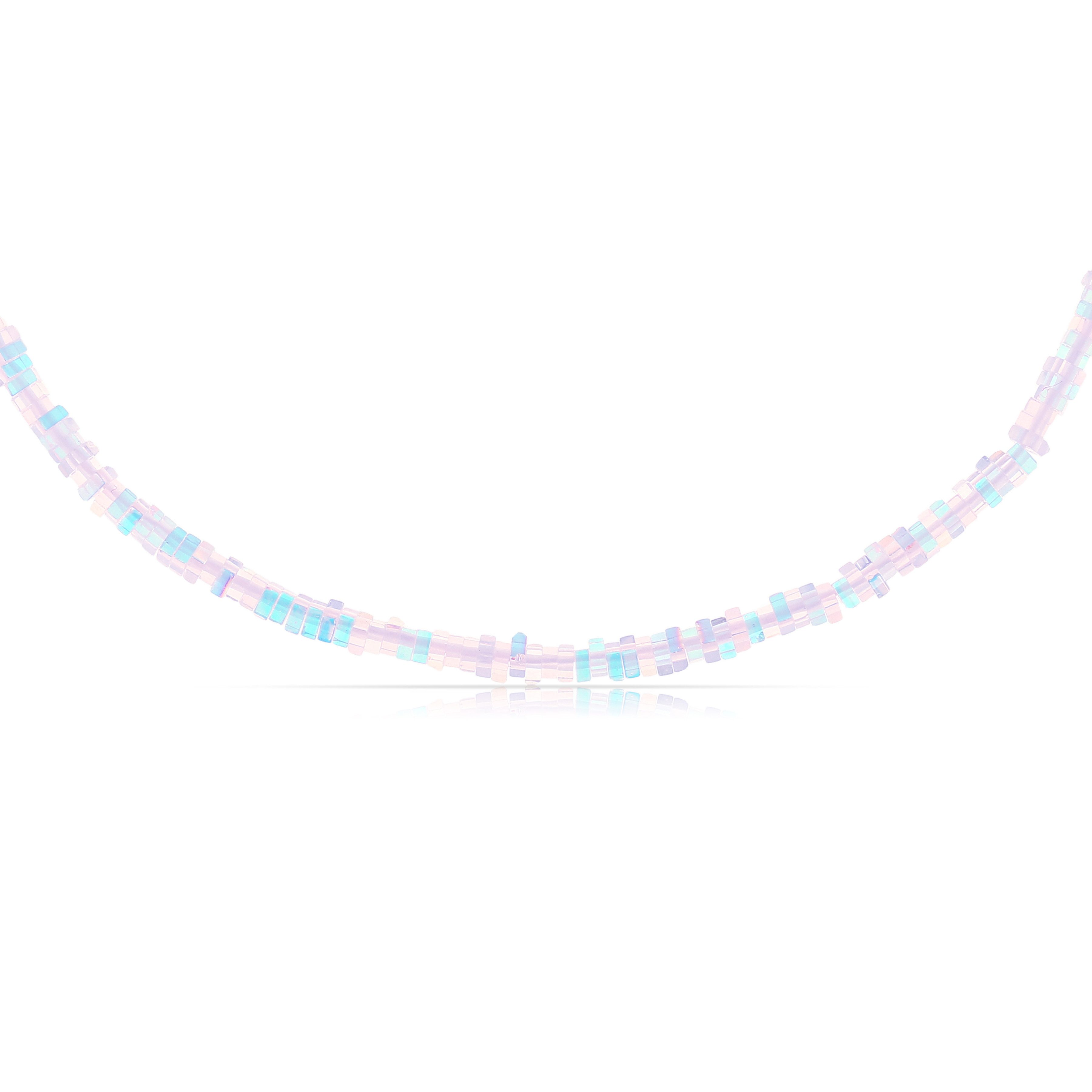 Made by Nami Perlenkette Damen Halskette bunt mit Perlen verstellbar Wasser günstig online kaufen