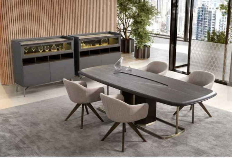 JVmoebel Esszimmer-Set Holz Luxus Eszimmer Set Modernen Tisch mit 4x Stühle, (7-St), Made in Europa