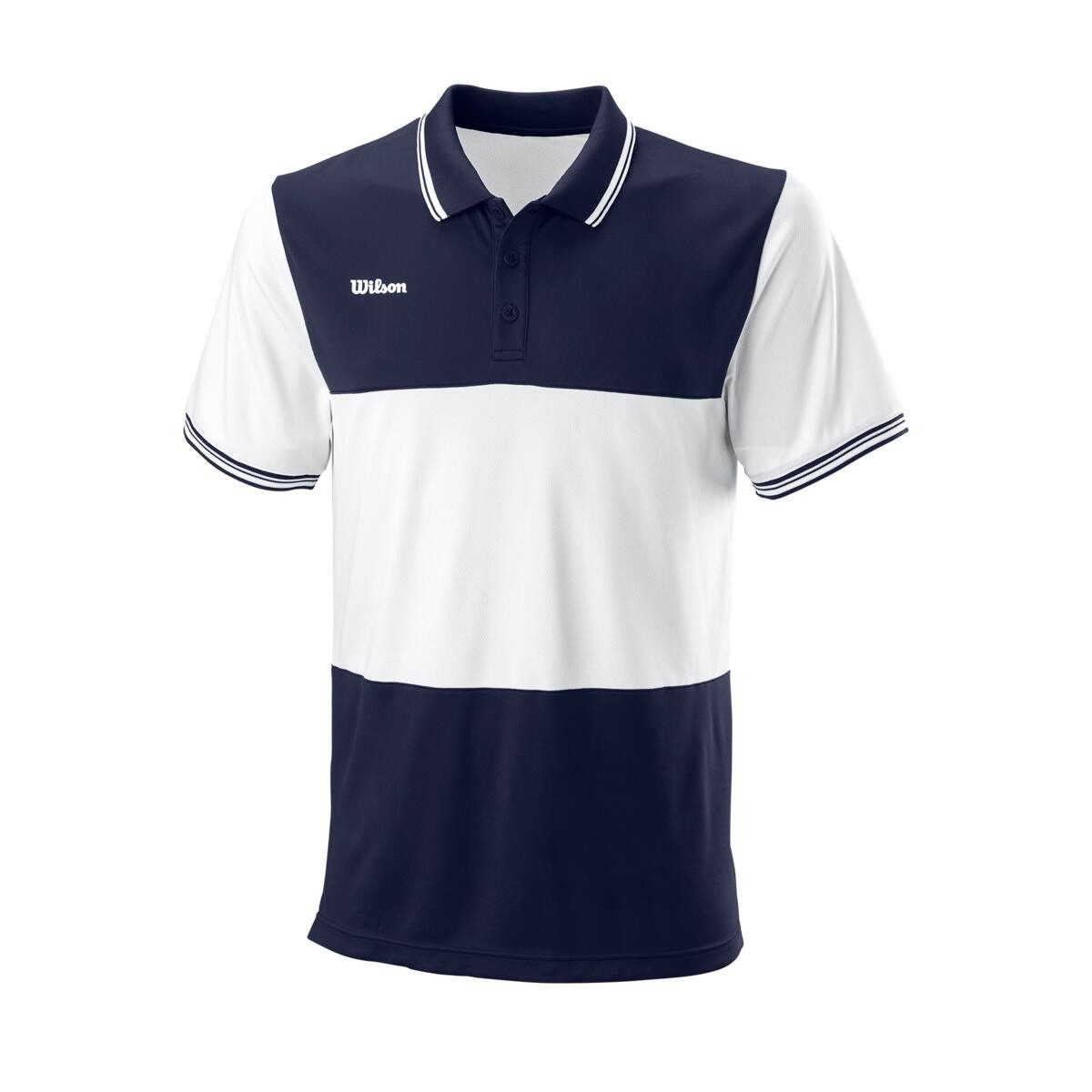 Wilson Poloshirt Tennis Team II navyblau/weiss Herren