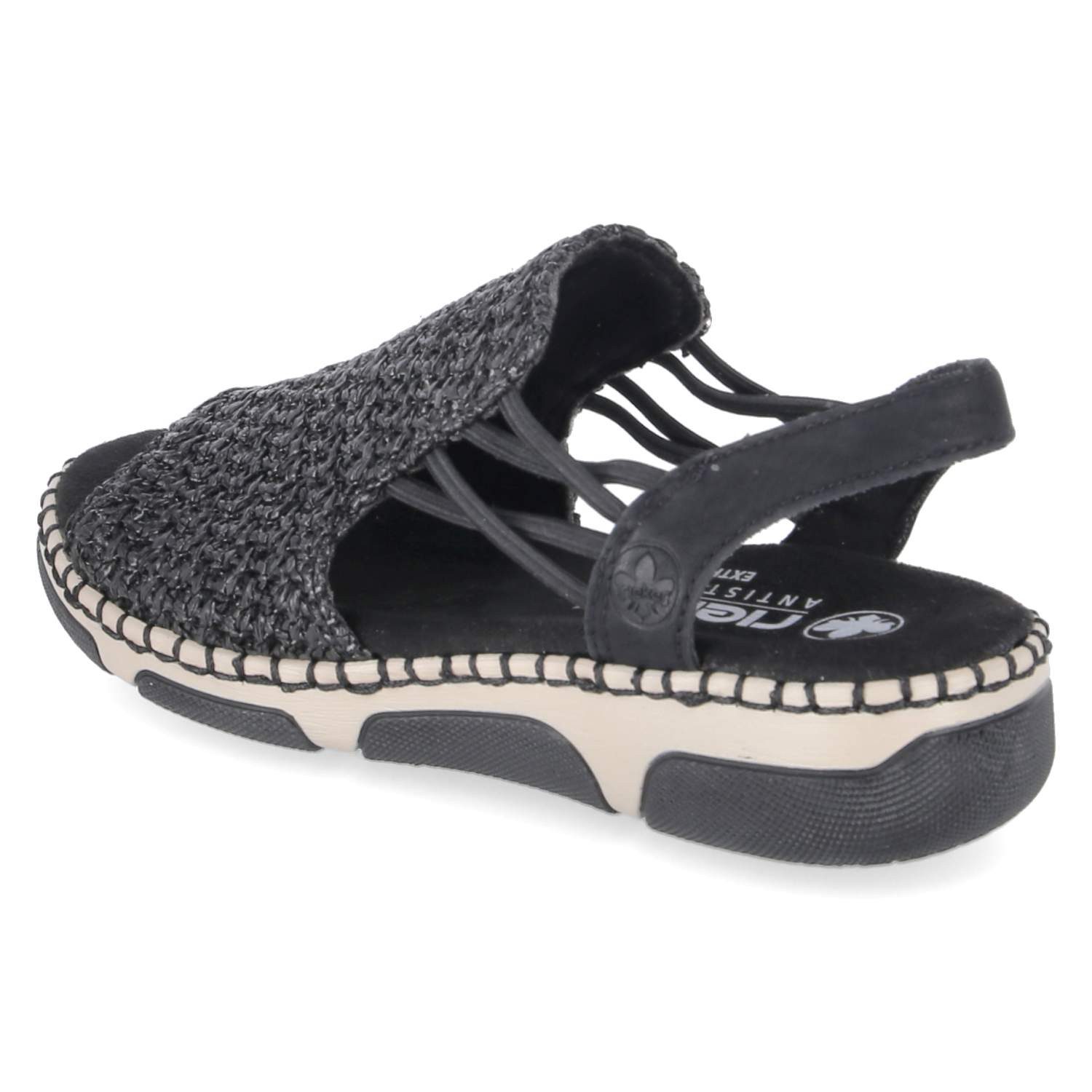 Rieker Rieker 66241-00 Damen Textil & Synthetik black Sandalette