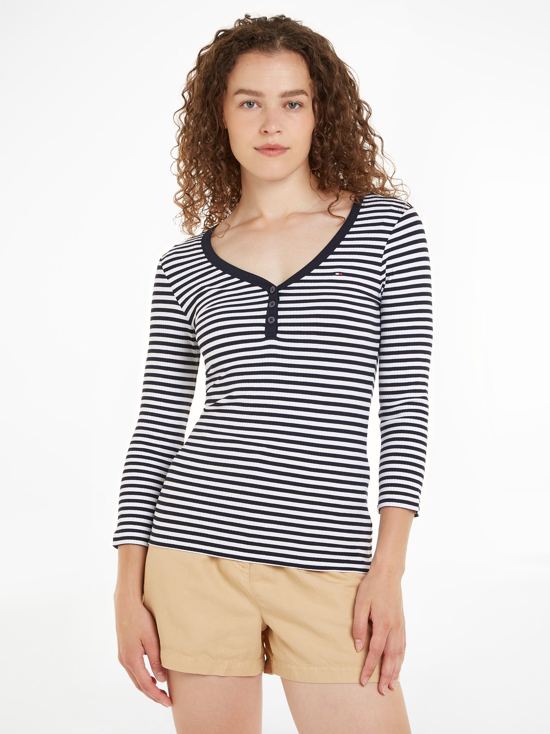 Tommy Hilfiger 3/4-Arm-Shirt SLIM 5X2 STR günstig online kaufen