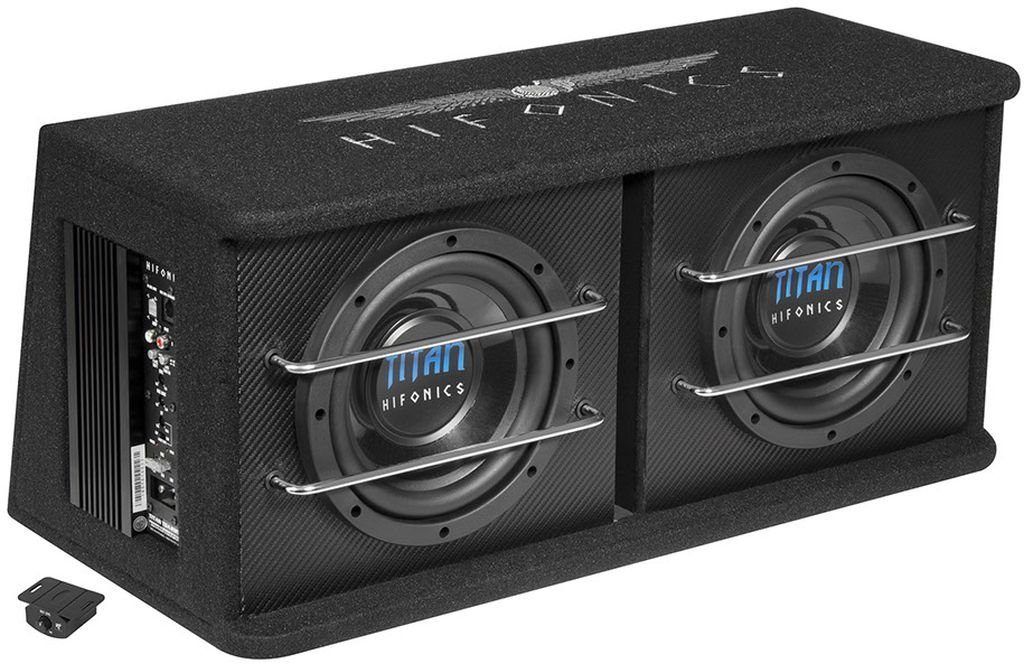 Hifonics TDA200R 2 x 20 cm (8) Aktiv-Dual-Bassreflex Subwoofer Auto-Subwoofer (300 W)