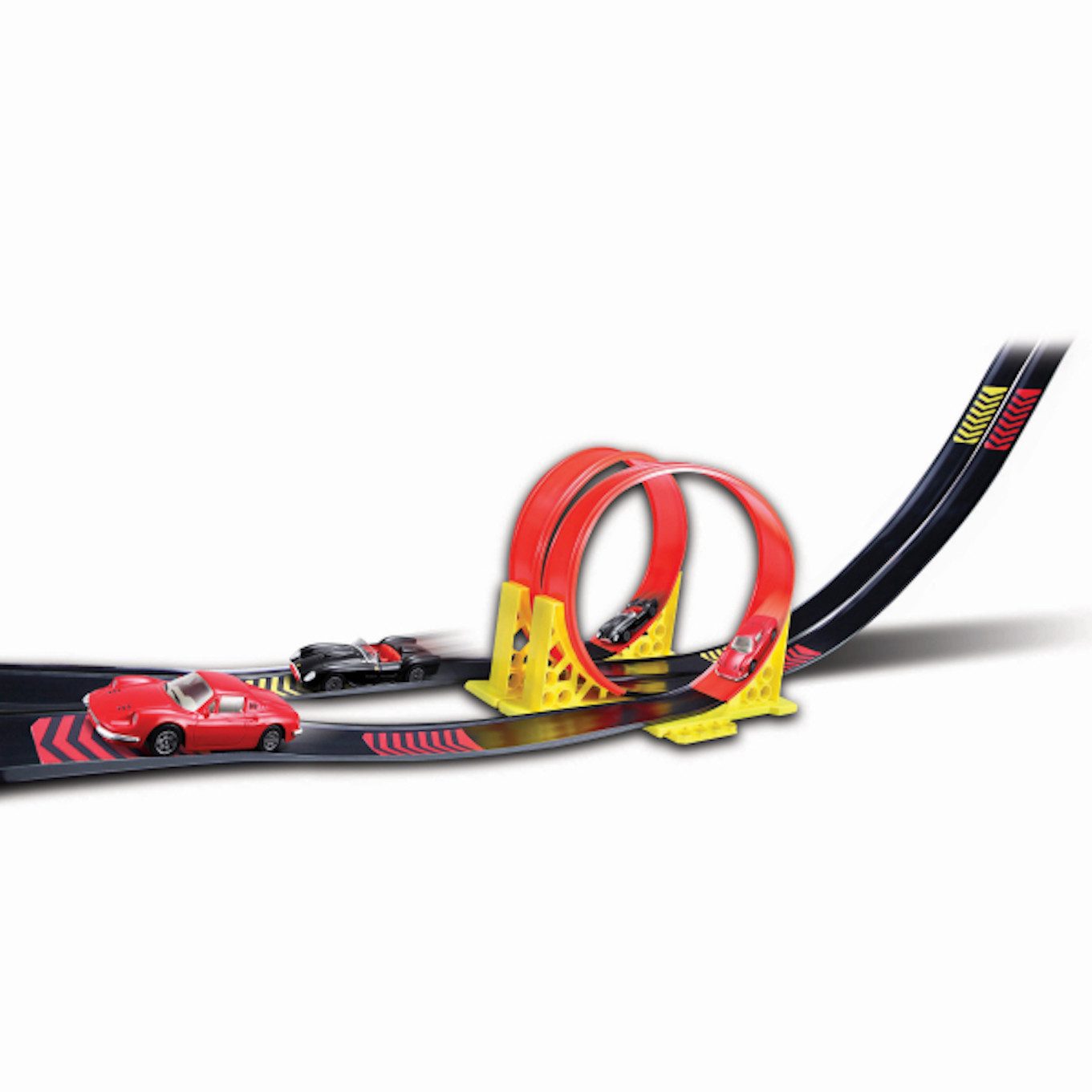 Bburago Spielzeug-Auto Bburago Ferrari Dual Loop inkl. 2 Autos, Doppel-Looping