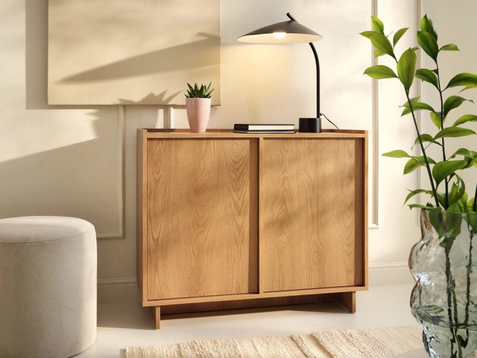yourhouse24 Kommode Kompakte YOSHI (98 cm) – Eiche Carmel (Japandi Stil) (Einzelmöbel)