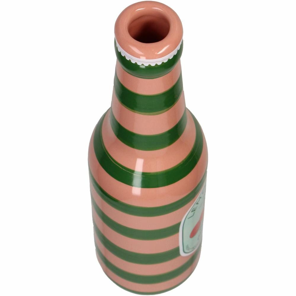 Kersten BV Dekovase Deko Vase Keramik gestreift Pink, Grün - Orangen Limonade (1 St), 6,5 x 6,5 x 24 cm – Bild 2 von 3