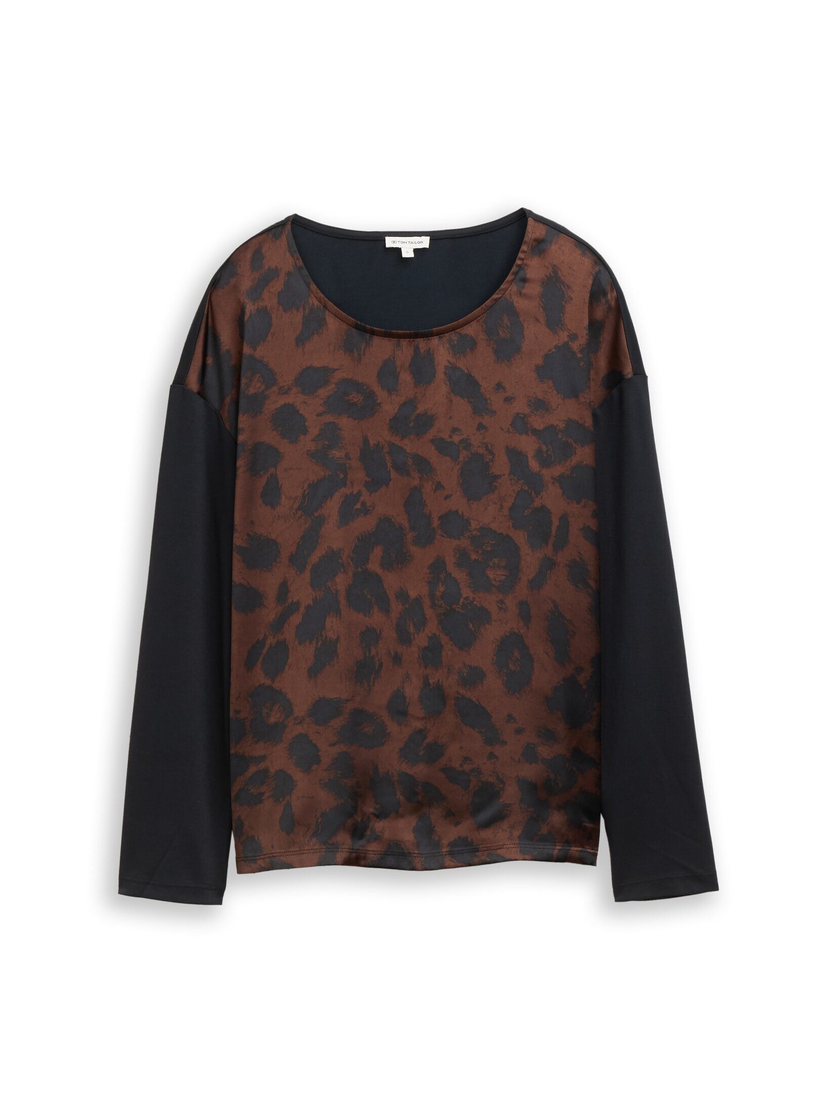 TOM TAILOR Langarmshirt T-Shirt Loose Fit Langarmshirt mit Leo-Print – Bild 2 von 5