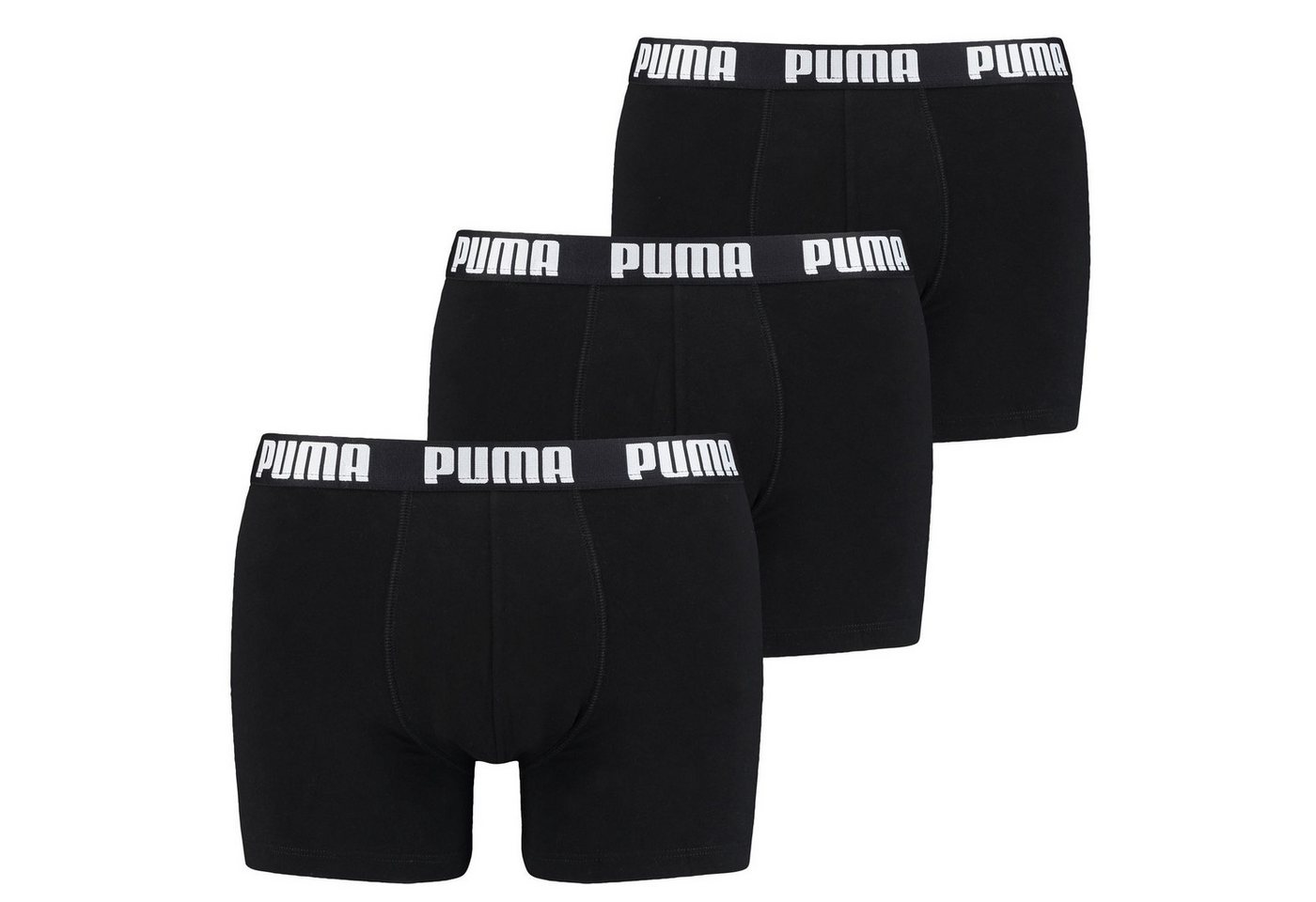 PUMA BODYWEAR Boxershorts Everyday Comfort Cotton Stretch (Mehrpack) ohne Eingriff, Logo-Bund im 3er Pack