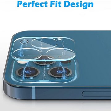 CoolGadget Schutzfolie Kameraschutz Glas für Apple iPhone 12 Pro Max, (Spar-Set 2in1, Staubgeschützt/Staubsicher), Schutzglas für Kamera-Linsen Panzerfolie für iPhone 12 Pro Max Folie