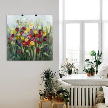 Artland Wandbild Tulpenwiese II, Blumenwiese (1 St), als Alubild, Outdoorbild, Leinwandbild, Poster in verschied. Größen