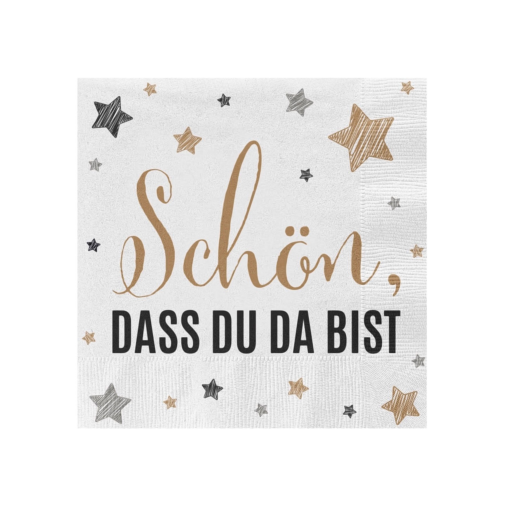 Spetebo Papierserviette Servietten 60 Stück mit 3 Motiven - Weihnachten, (60 Stück), Tischdeko Papierservietten 3er Set mit Spruch