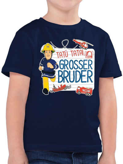 Shirtracer T-Shirt »Tatü Tata! - Großer Bruder - Feuerwehrmann Sam Jungen - Jungen Kinder T-Shirt«