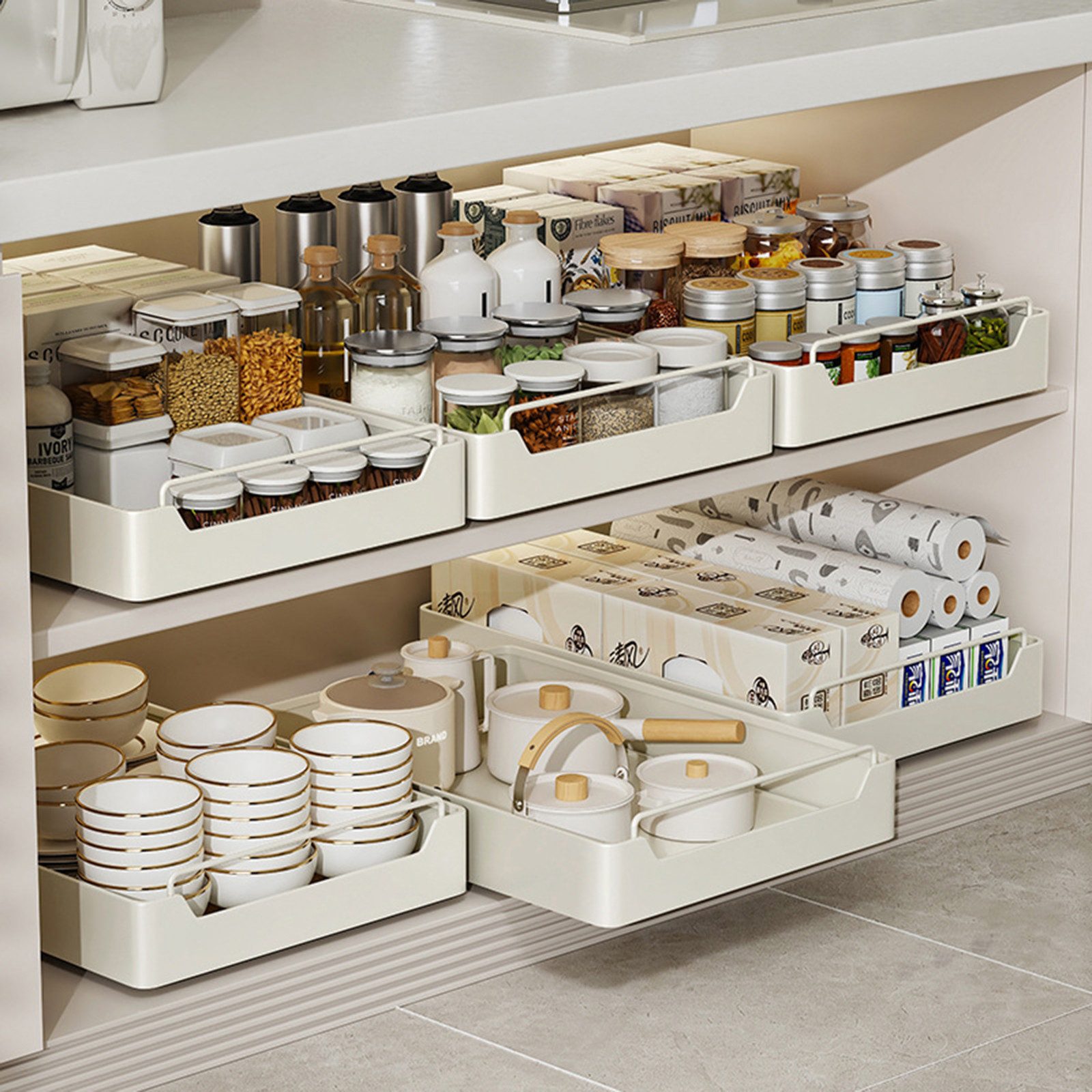GarveeMore Küchenorganizer-Set Ausziehbarer Schrank-Organizer, ausziehbare günstig online kaufen