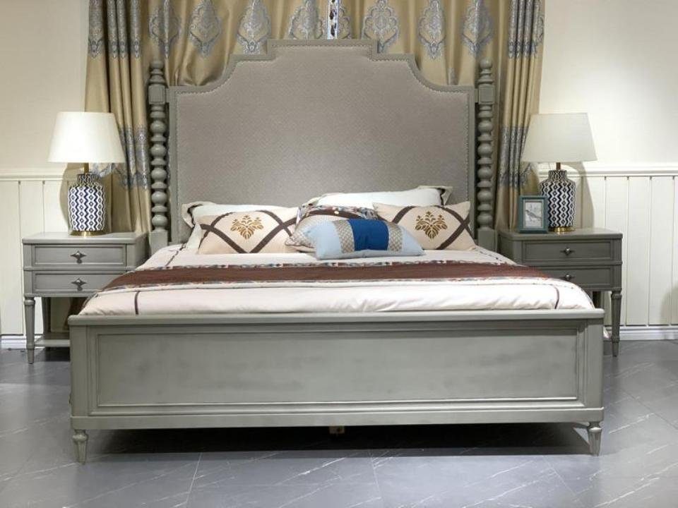 JVmoebel Bett, Design Bett Doppelbett Schlafzimmer Betten Moderne Polster Holz