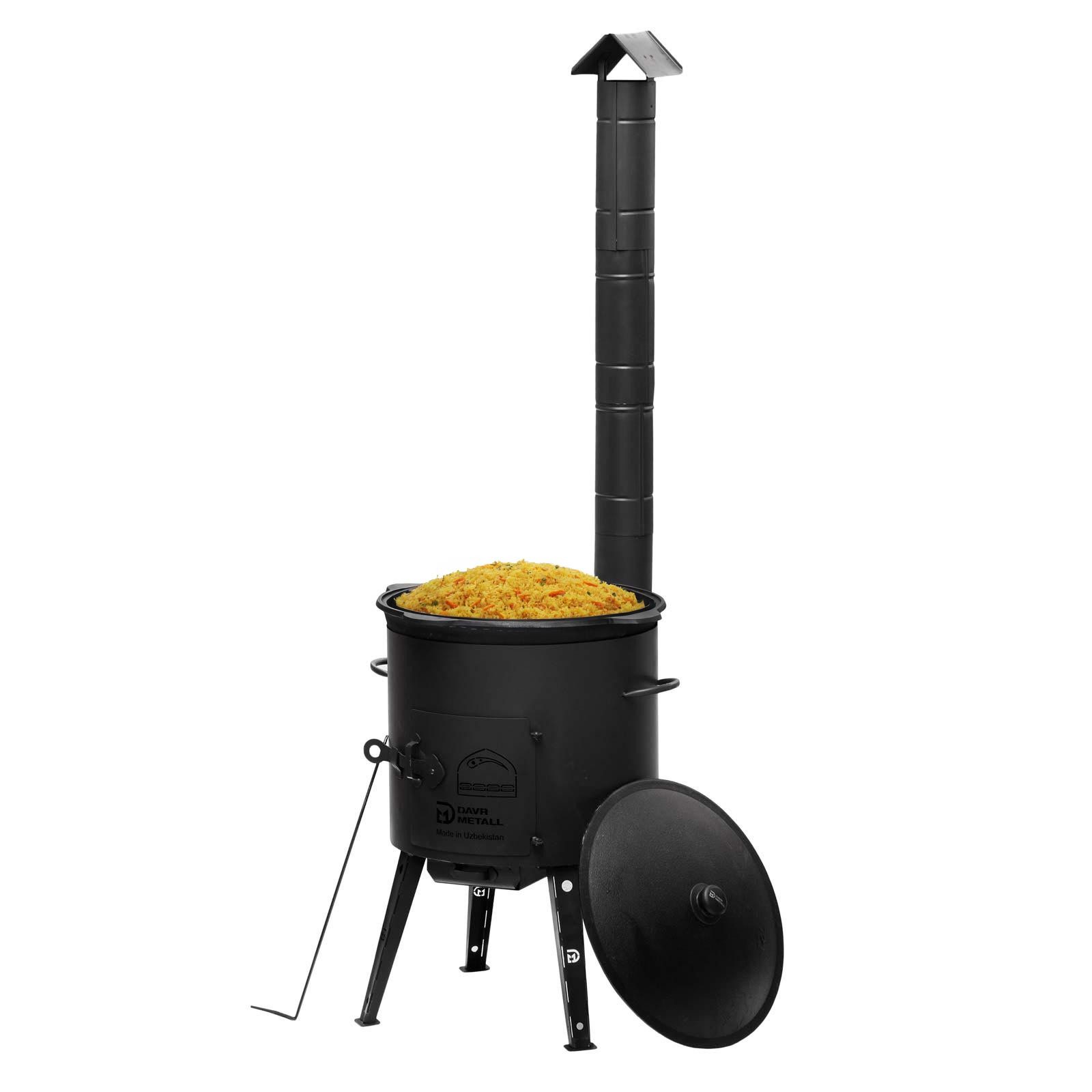 BIG-PAN Feuerstelle Ø49cm Uchag Stahl Abzugsrohr 22L Kazan (Runder) günstig online kaufen